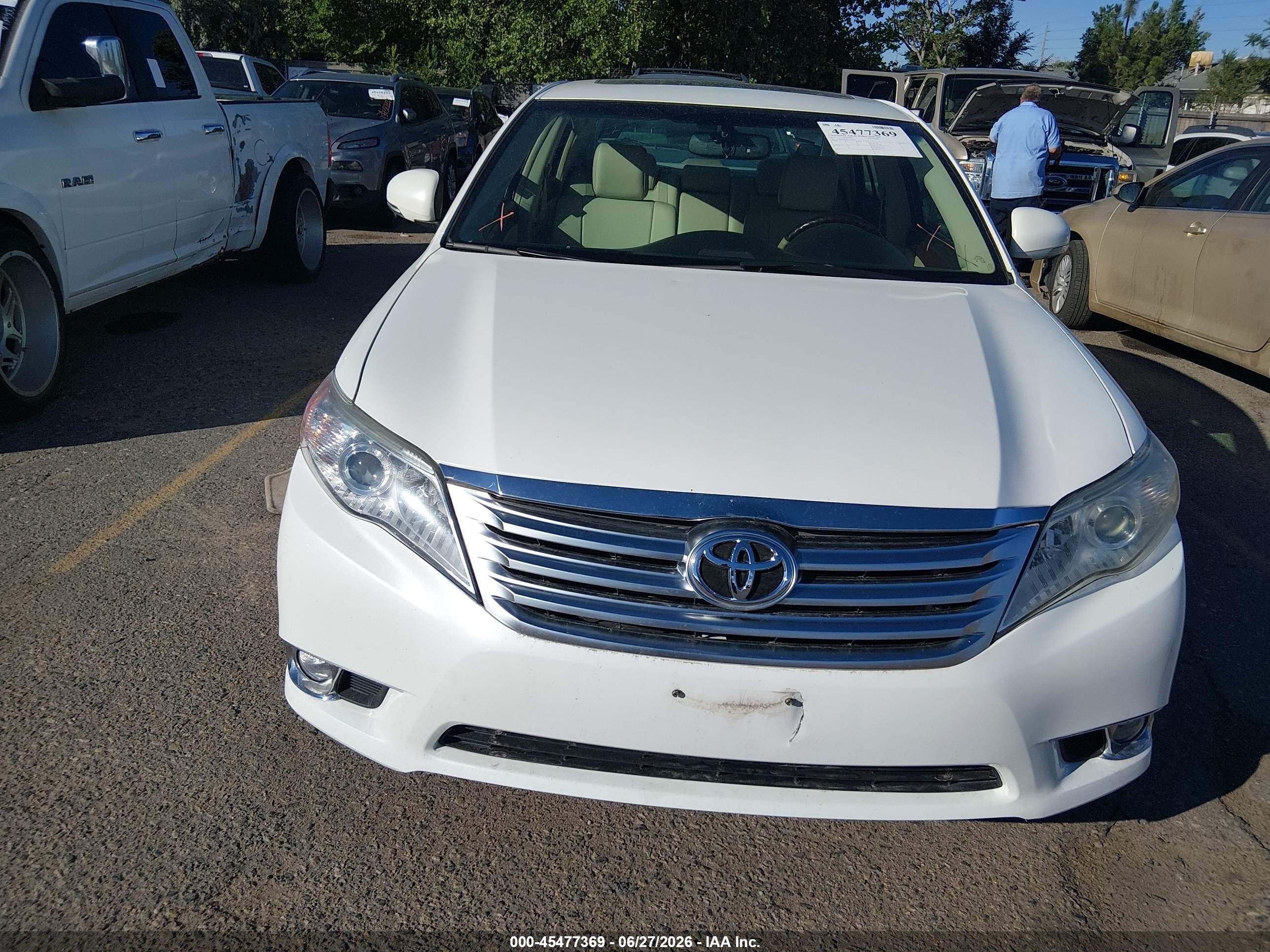 2012 Toyota Avalon Limited White vin: 4T1BK3DBXCU471369