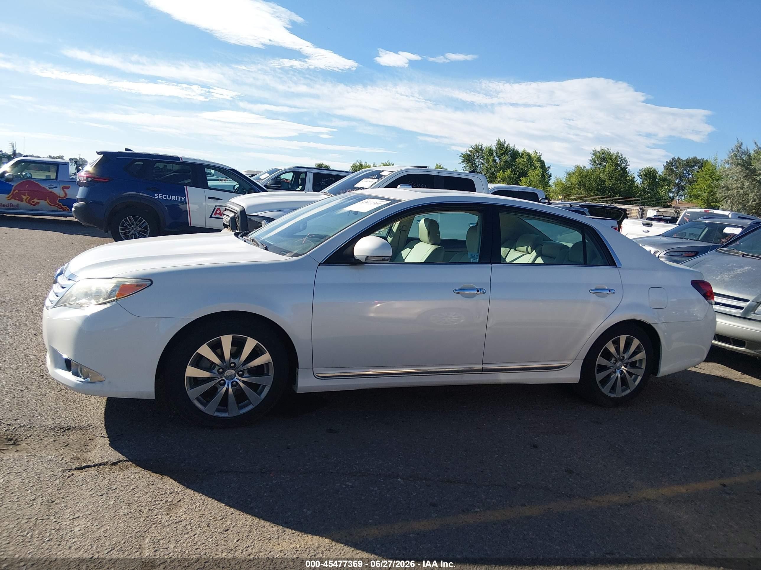 2012 Toyota Avalon Limited White vin: 4T1BK3DBXCU471369