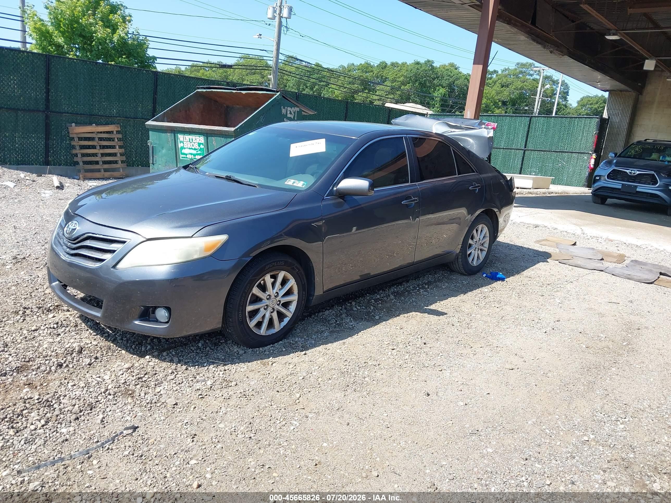 2010 Toyota Camry Xle V6 Серый vin: 4T1BK3EK0AU113080