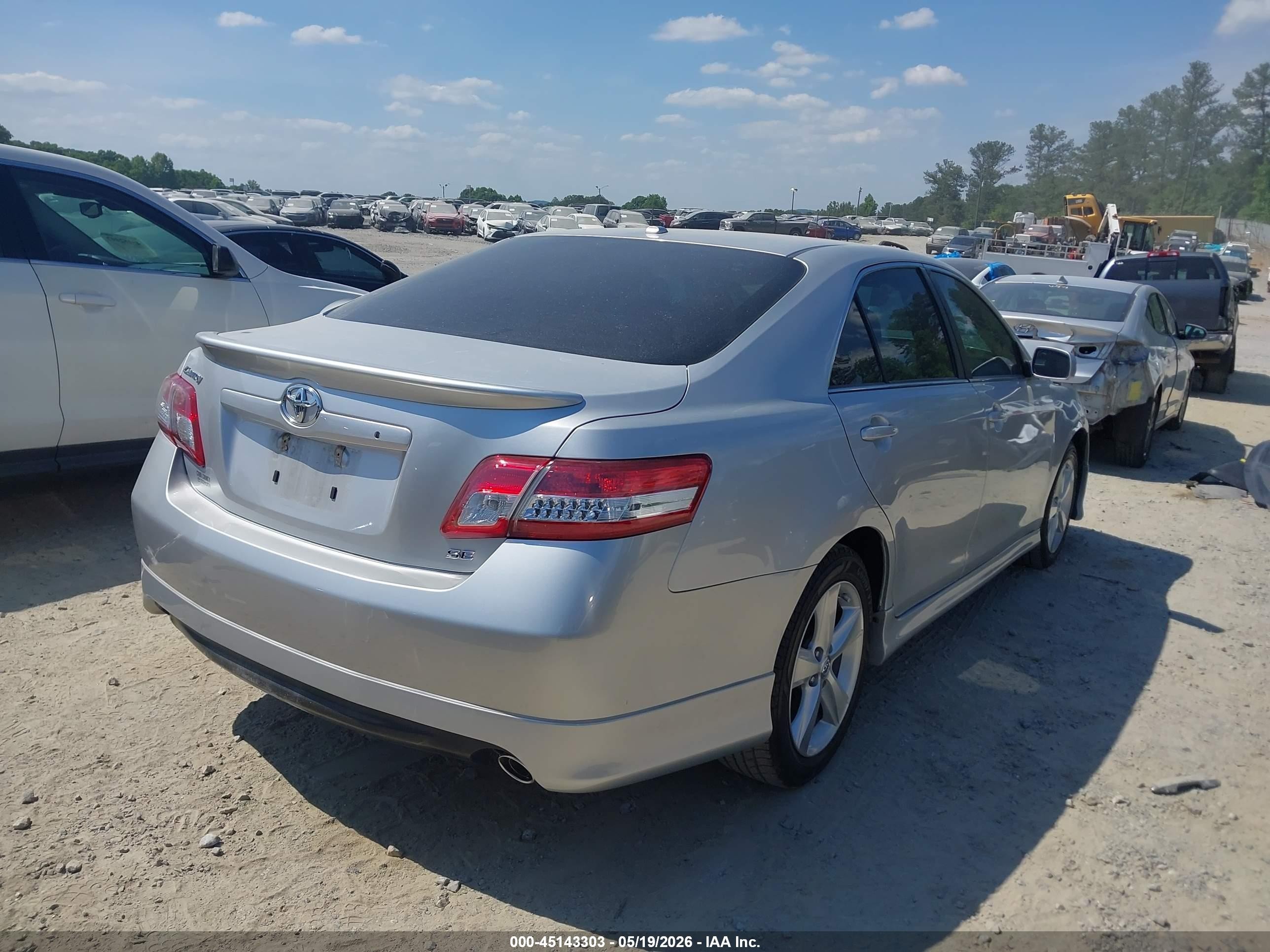 2011 Toyota Camry Se V6 Silver vin: 4T1BK3EK0BU118300