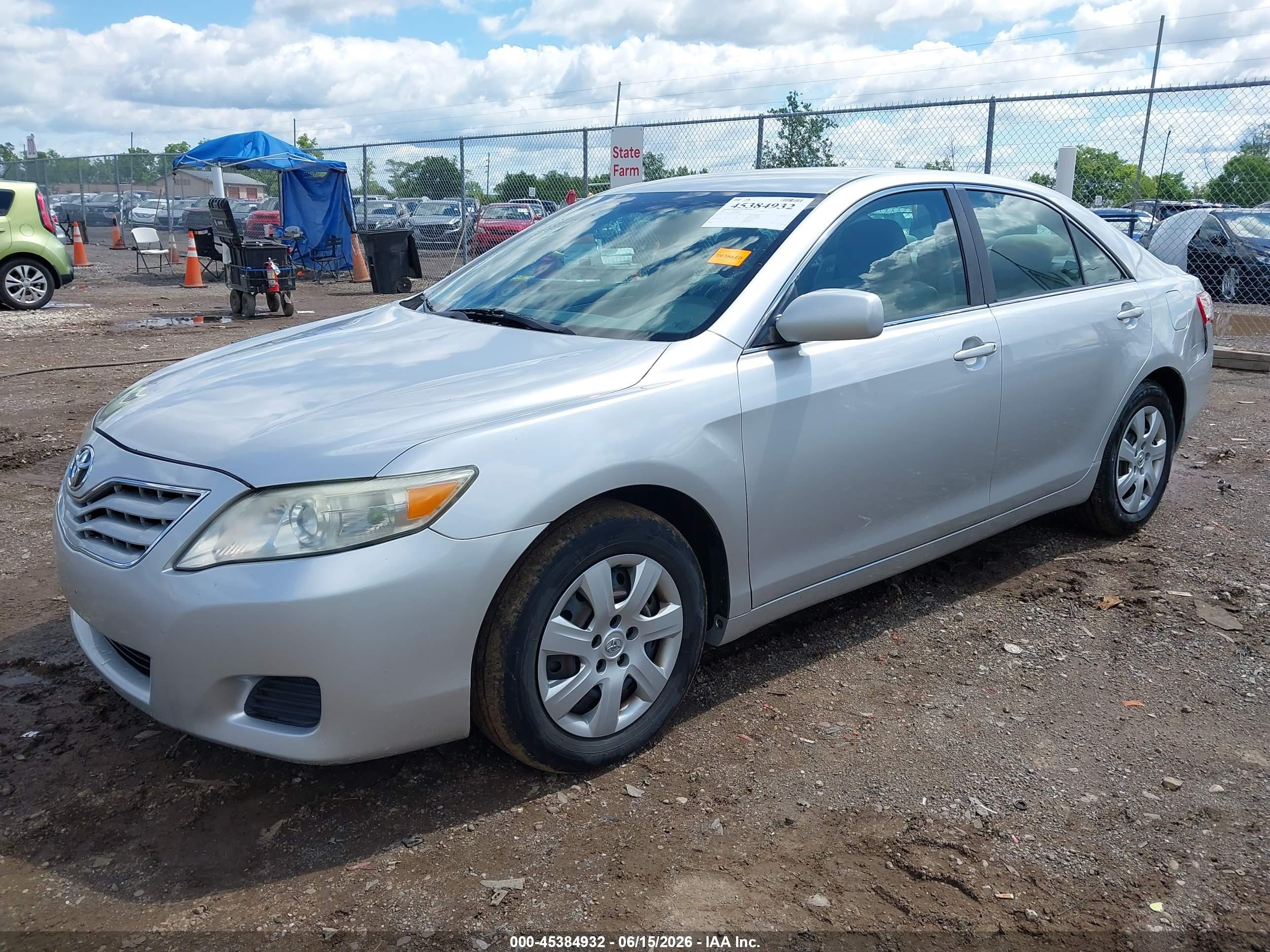 2011 Toyota Camry Le V6 Silver vin: 4T1BK3EK0BU120144