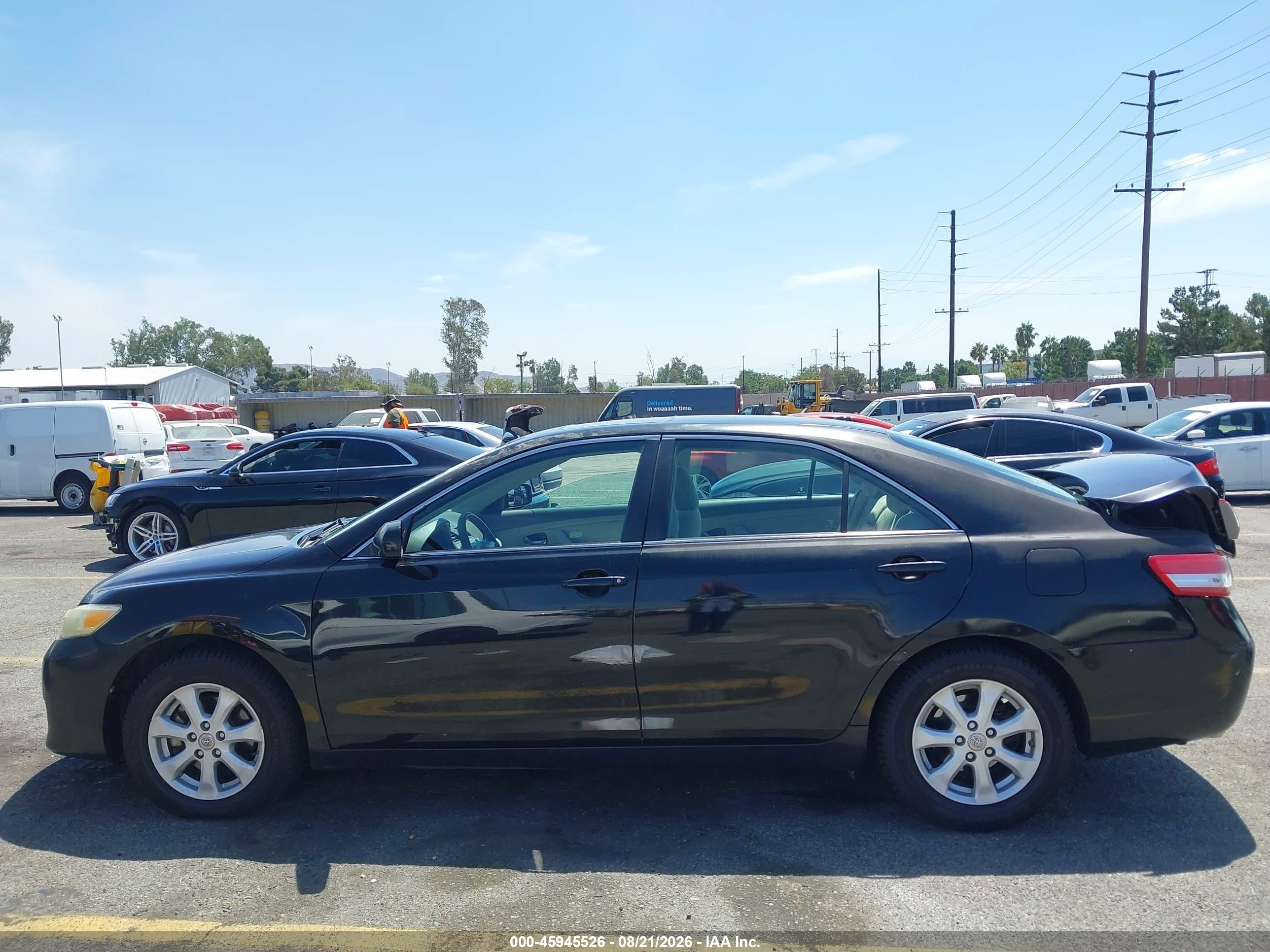 2011 Toyota Camry Le V6 Black vin: 4T1BK3EK0BU621146