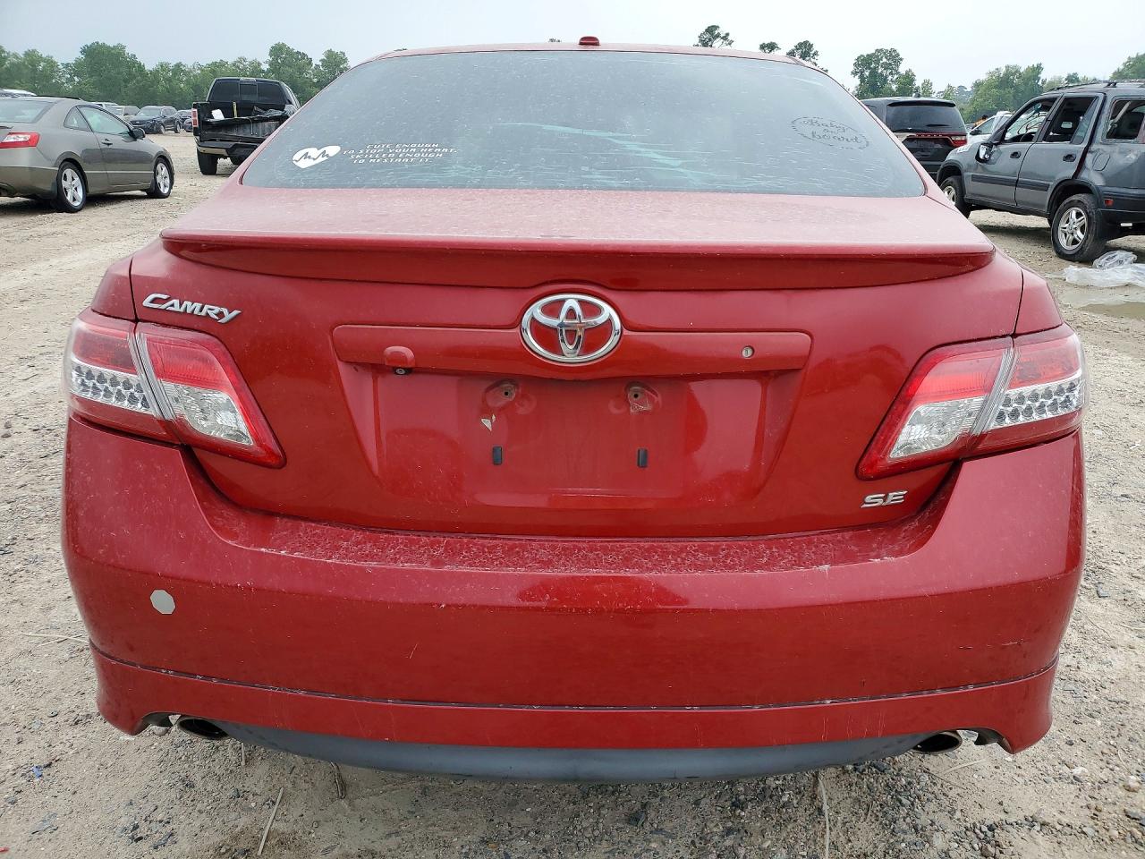 2011 Toyota Camry Se V6 Red vin: 4T1BK3EK0BU623298