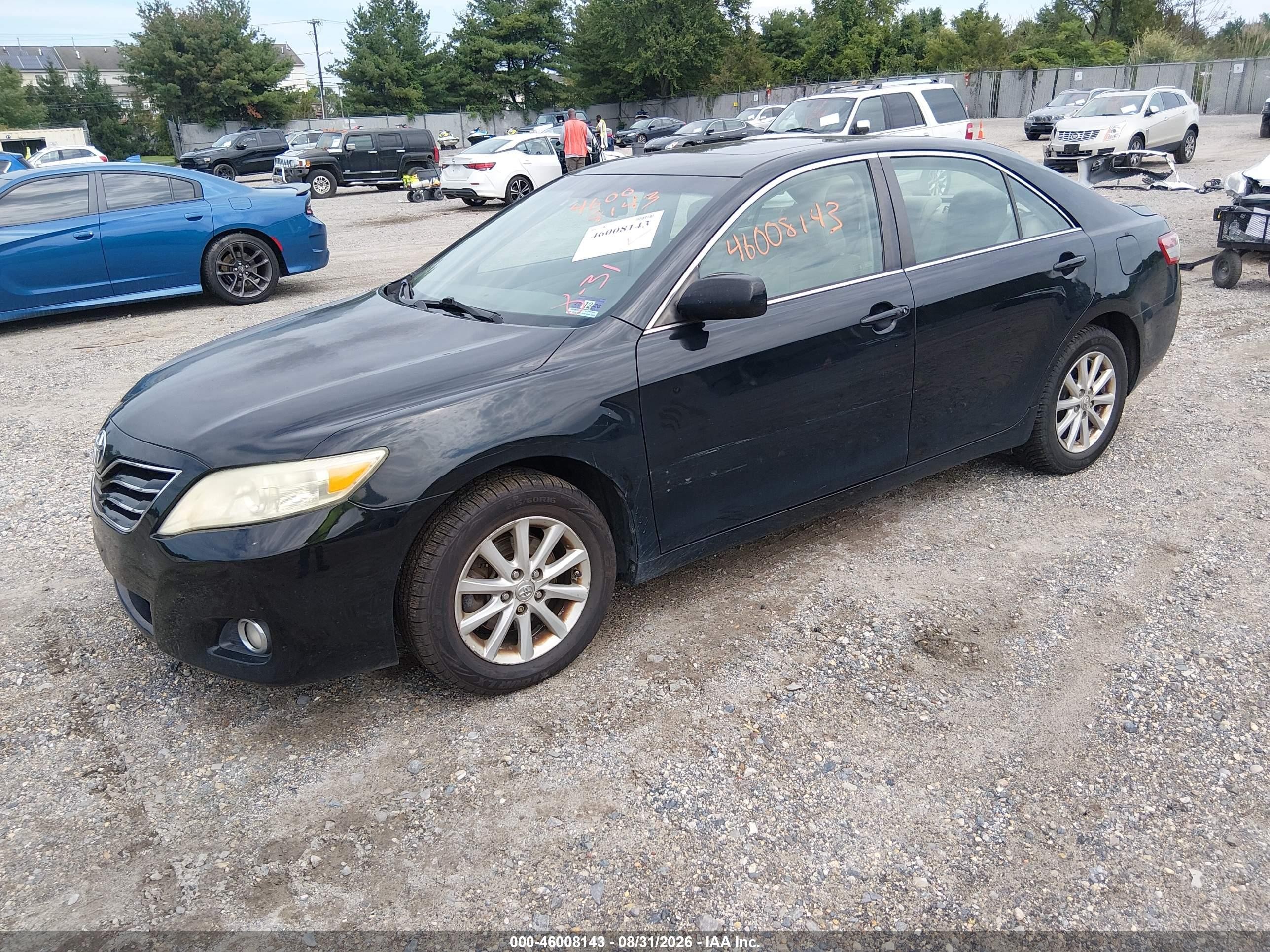 2011 Toyota Camry Xle V6 Black vin: 4T1BK3EK0BU625245