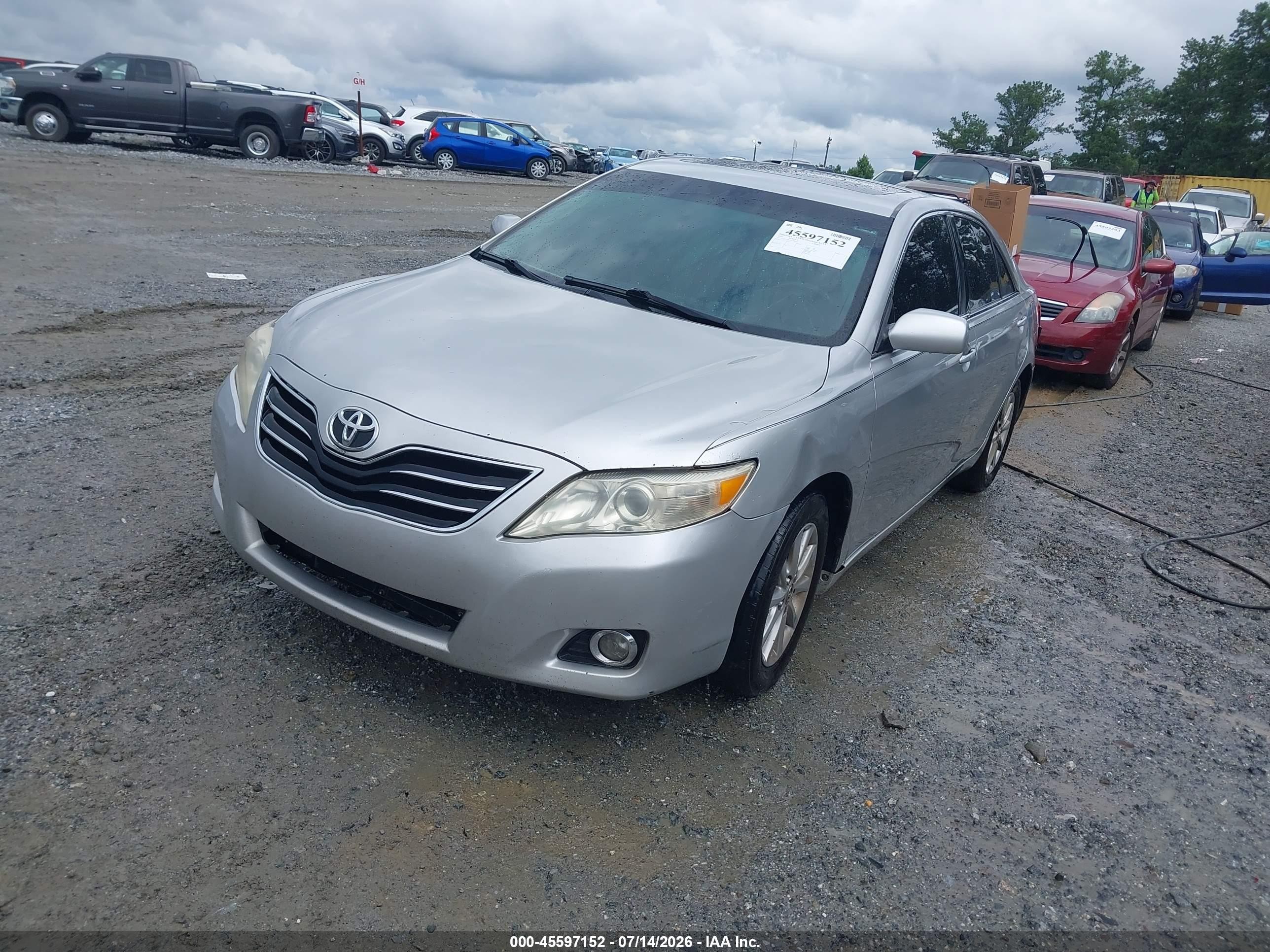 2010 Toyota Camry Xle V6 Silver vin: 4T1BK3EK1AU598765