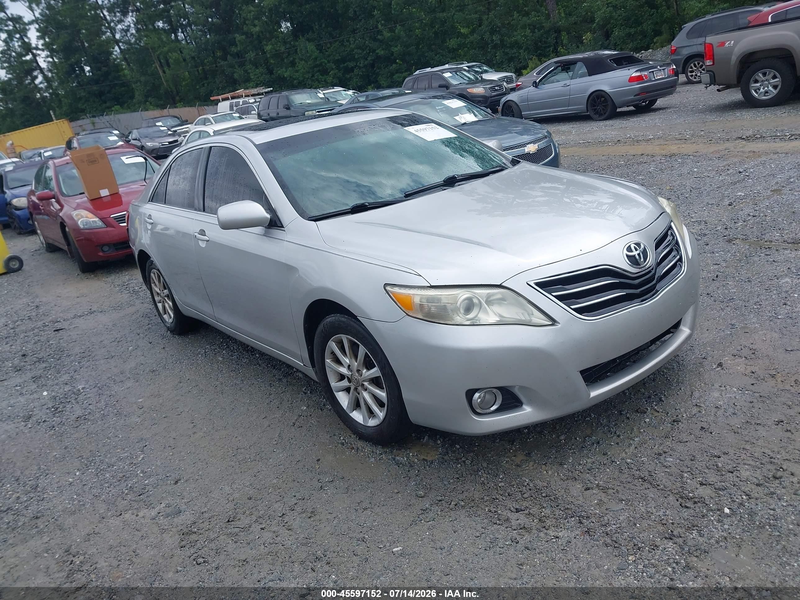 2010 Toyota Camry Xle V6 Silver vin: 4T1BK3EK1AU598765