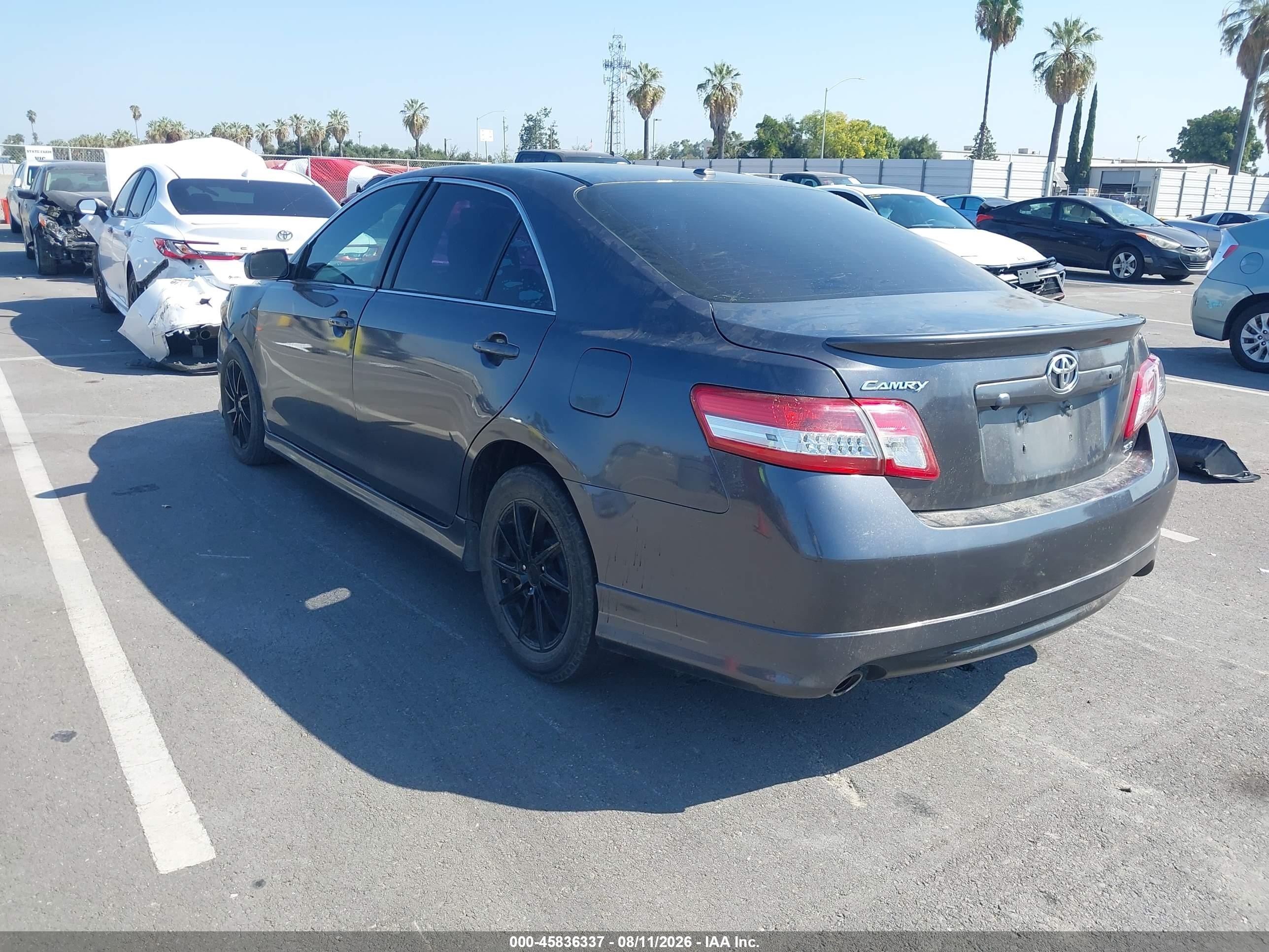 2010 Toyota Camry Se V6 Gray vin: 4T1BK3EK1AU608744
