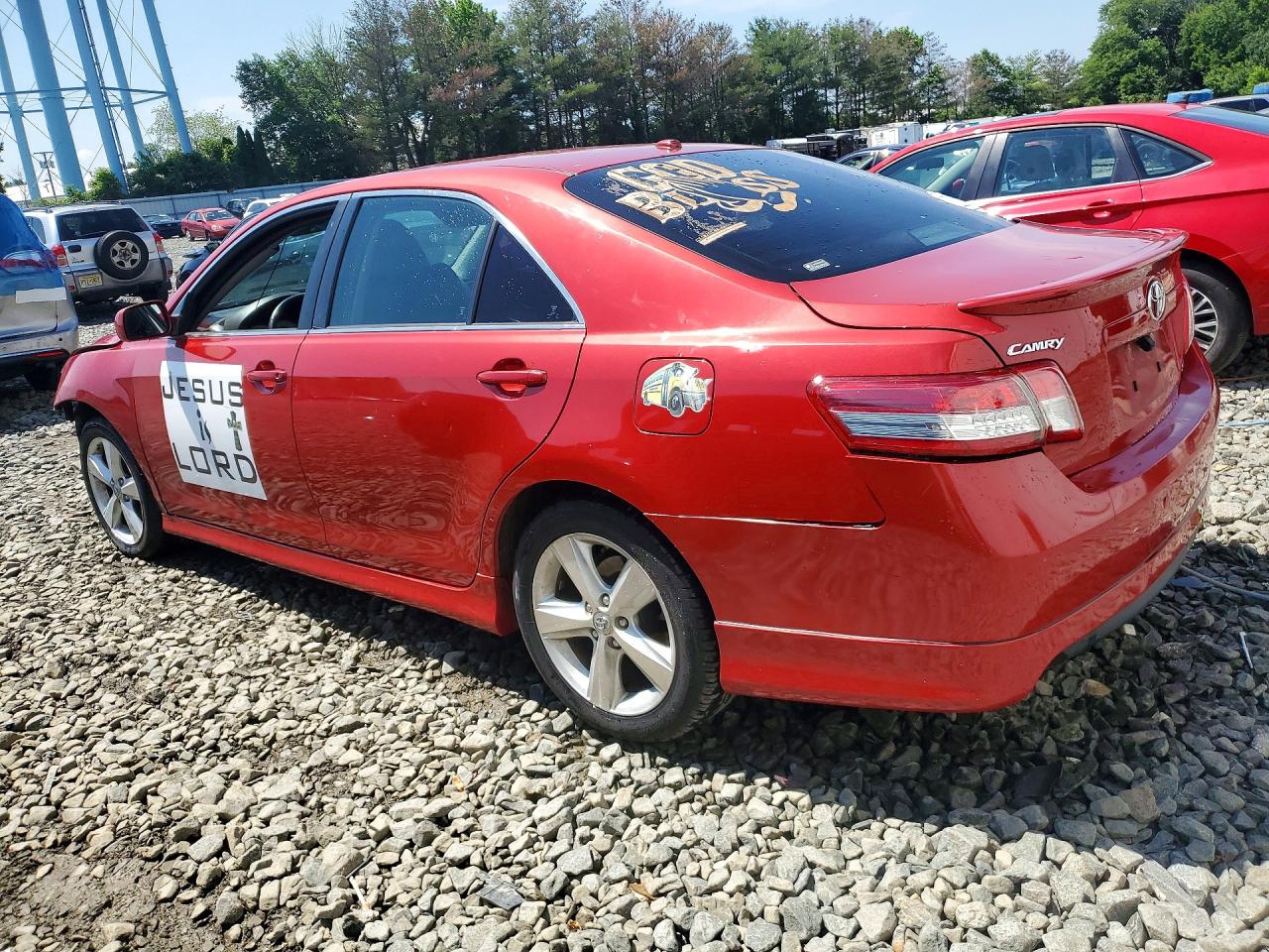 2011 Toyota Camry Se V6 Red vin: 4T1BK3EK1BU119567