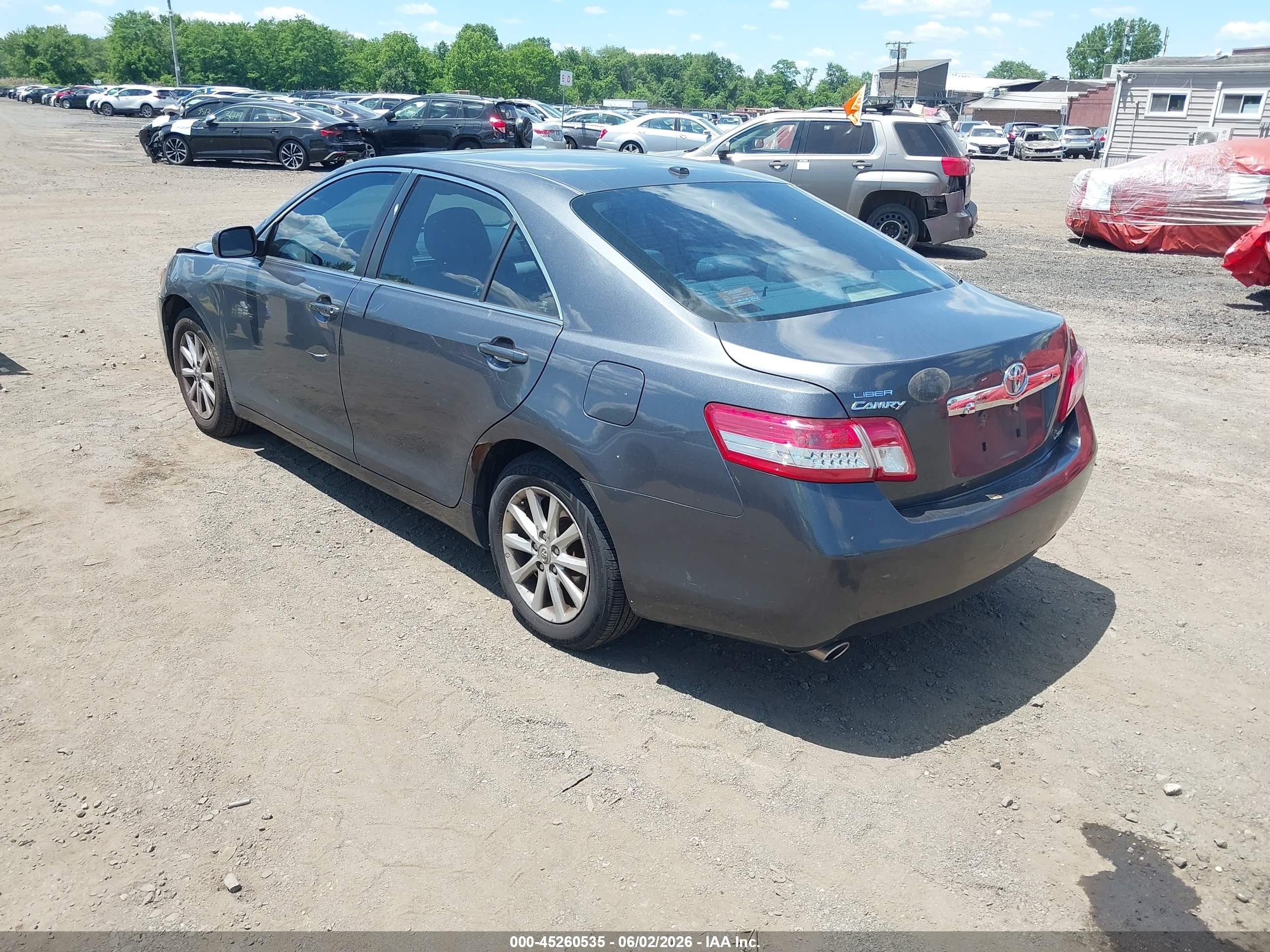 2011 Toyota Camry Xle V6 Gray vin: 4T1BK3EK1BU624525