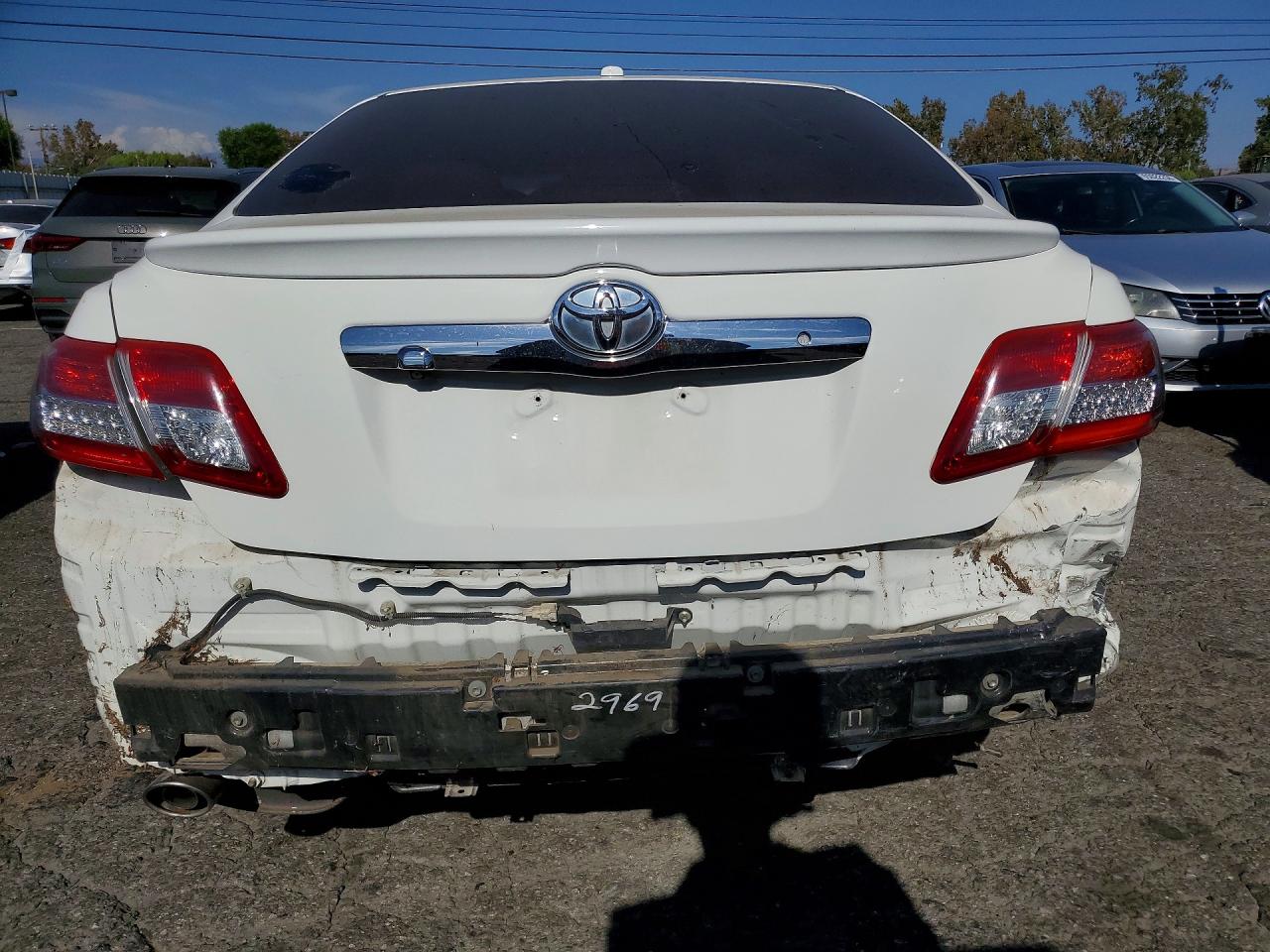 2011 Toyota Camry Xle V6 White vin: 4T1BK3EK1BU629627