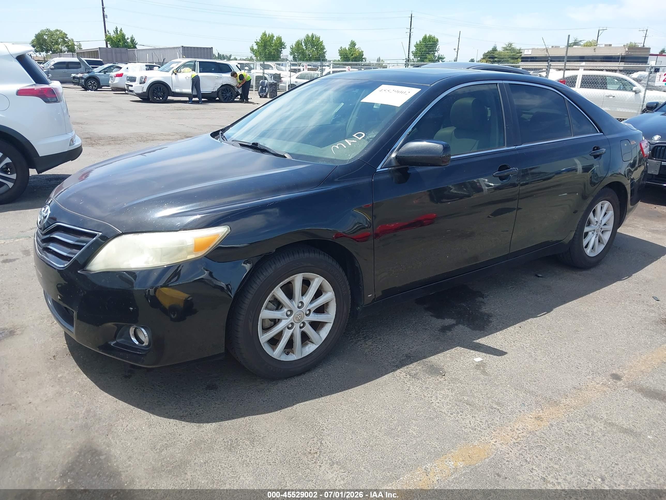 2010 Toyota Camry Xle V6 Black vin: 4T1BK3EK2AU105675