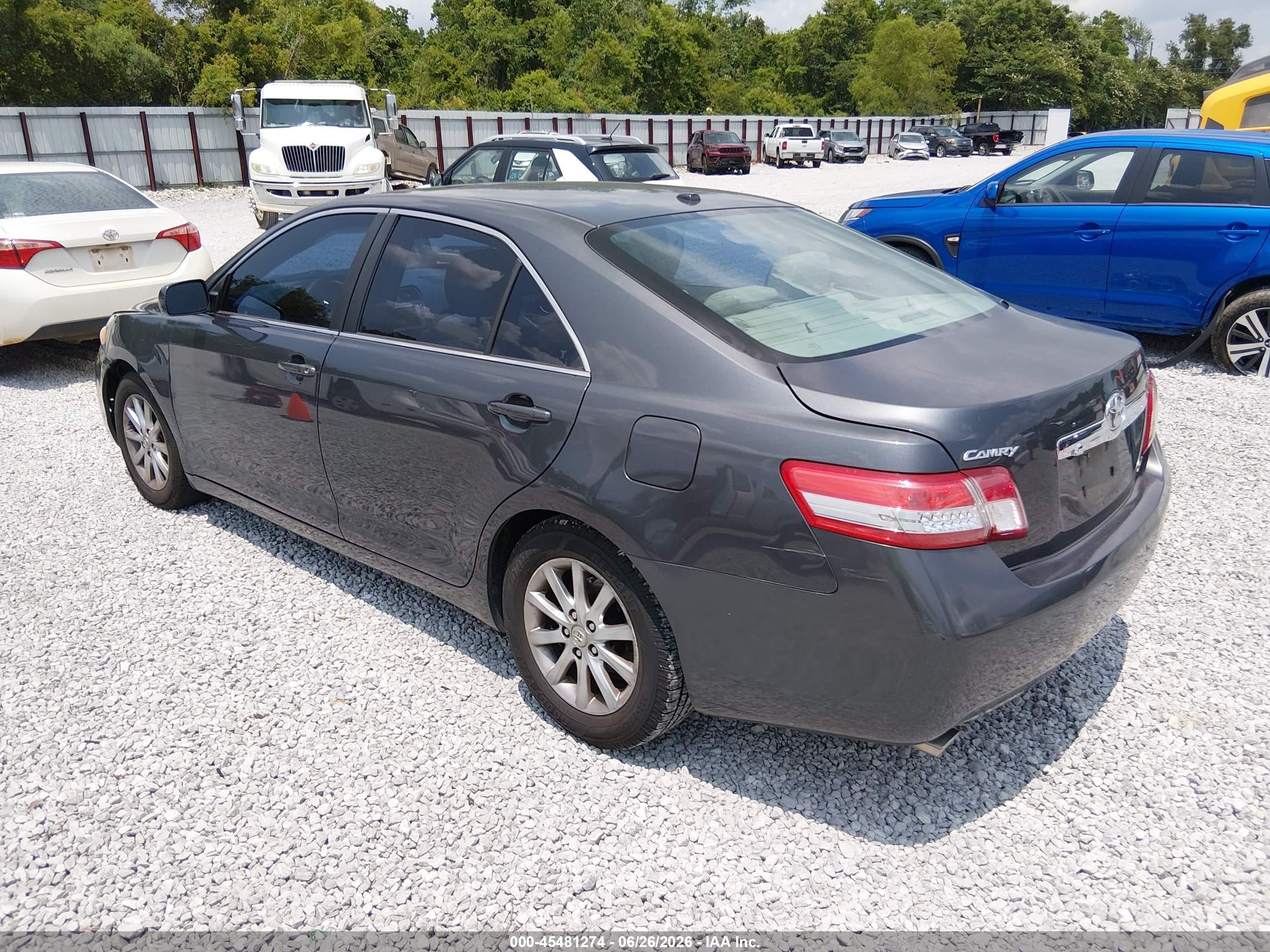 2011 Toyota Camry Xle V6 Gray vin: 4T1BK3EK2BU117312
