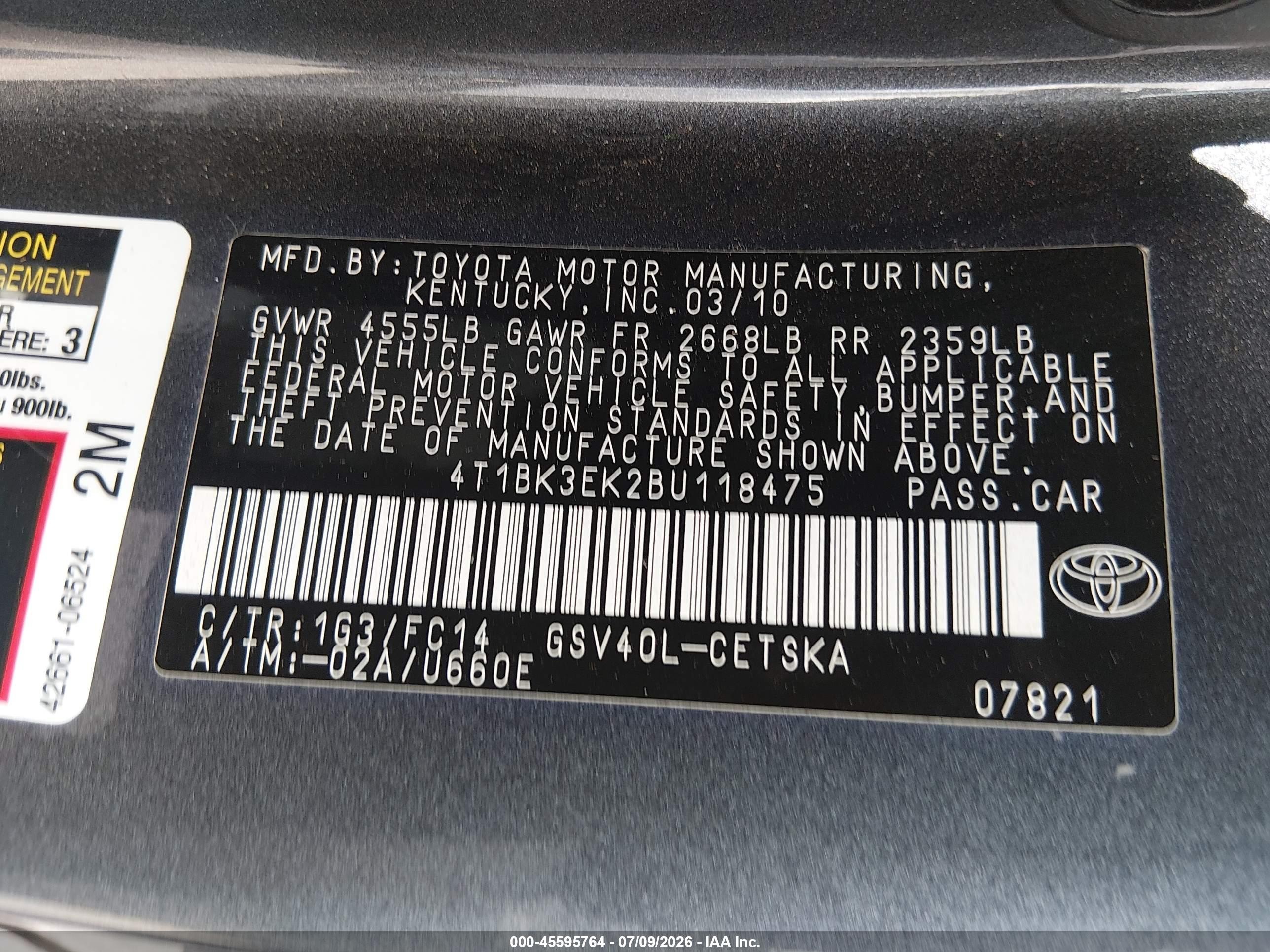 2011 Toyota Camry Se V6 Gray vin: 4T1BK3EK2BU118475