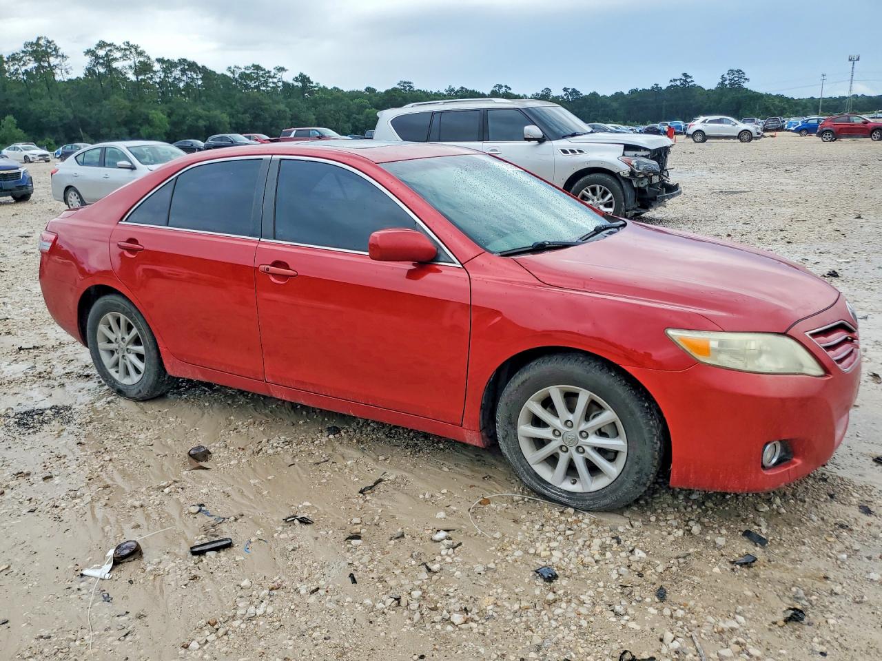 2010 Toyota Camry Xle V6 Red vin: 4T1BK3EK3AU103496