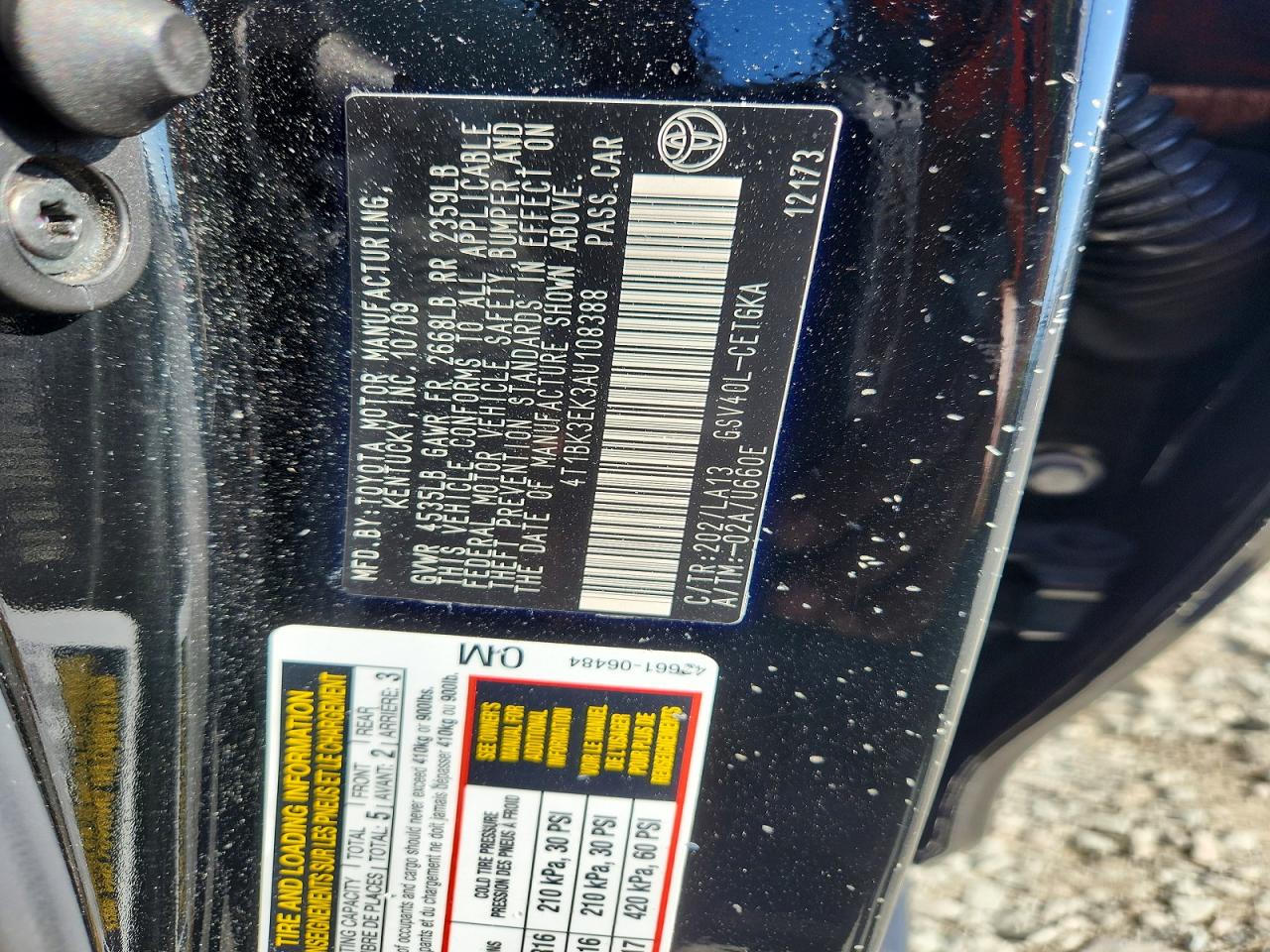 2010 Toyota Camry Xle V6 Черный vin: 4T1BK3EK3AU108388
