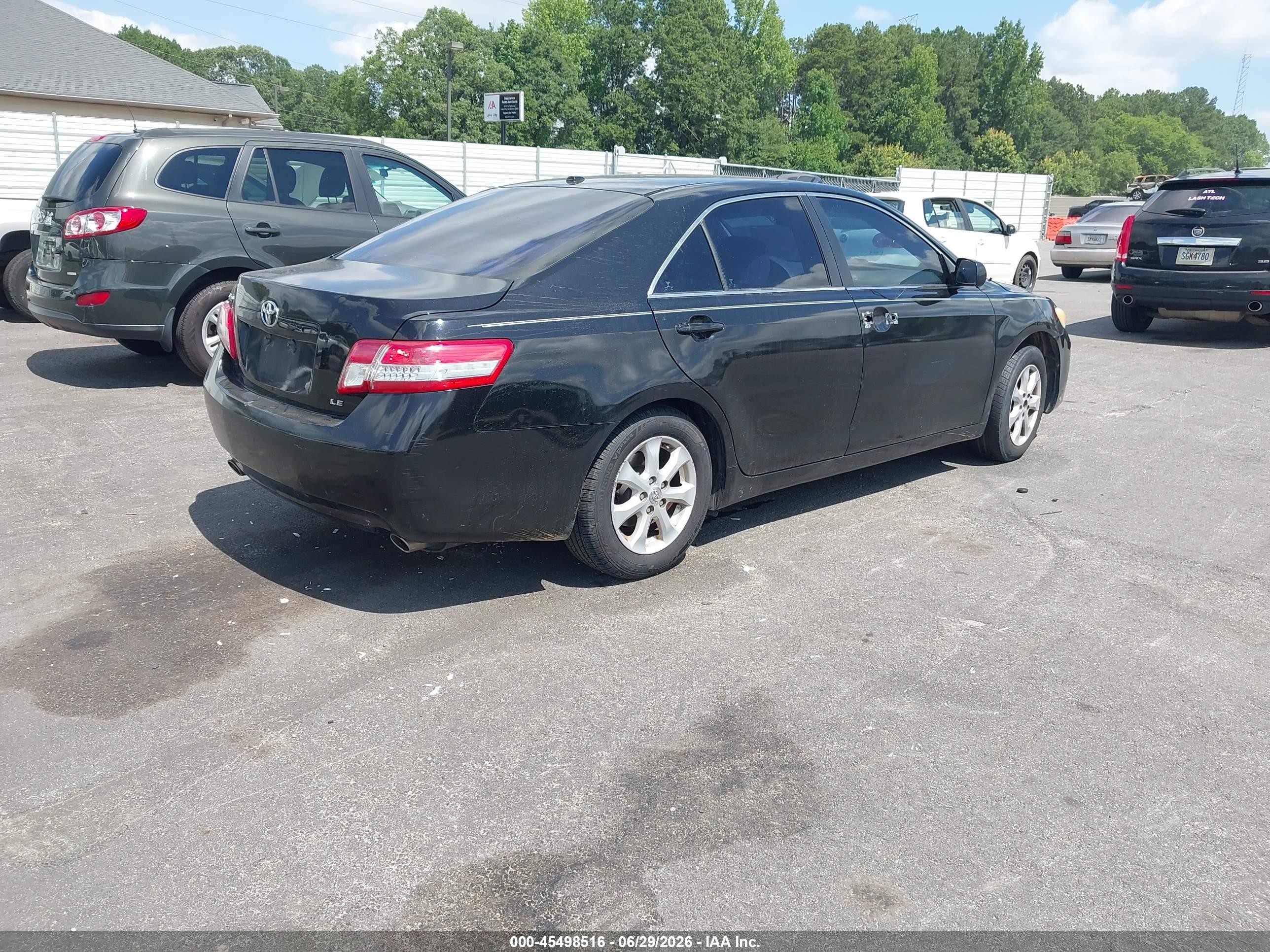 2011 Toyota Camry Le V6 Black vin: 4T1BK3EK3BU122048