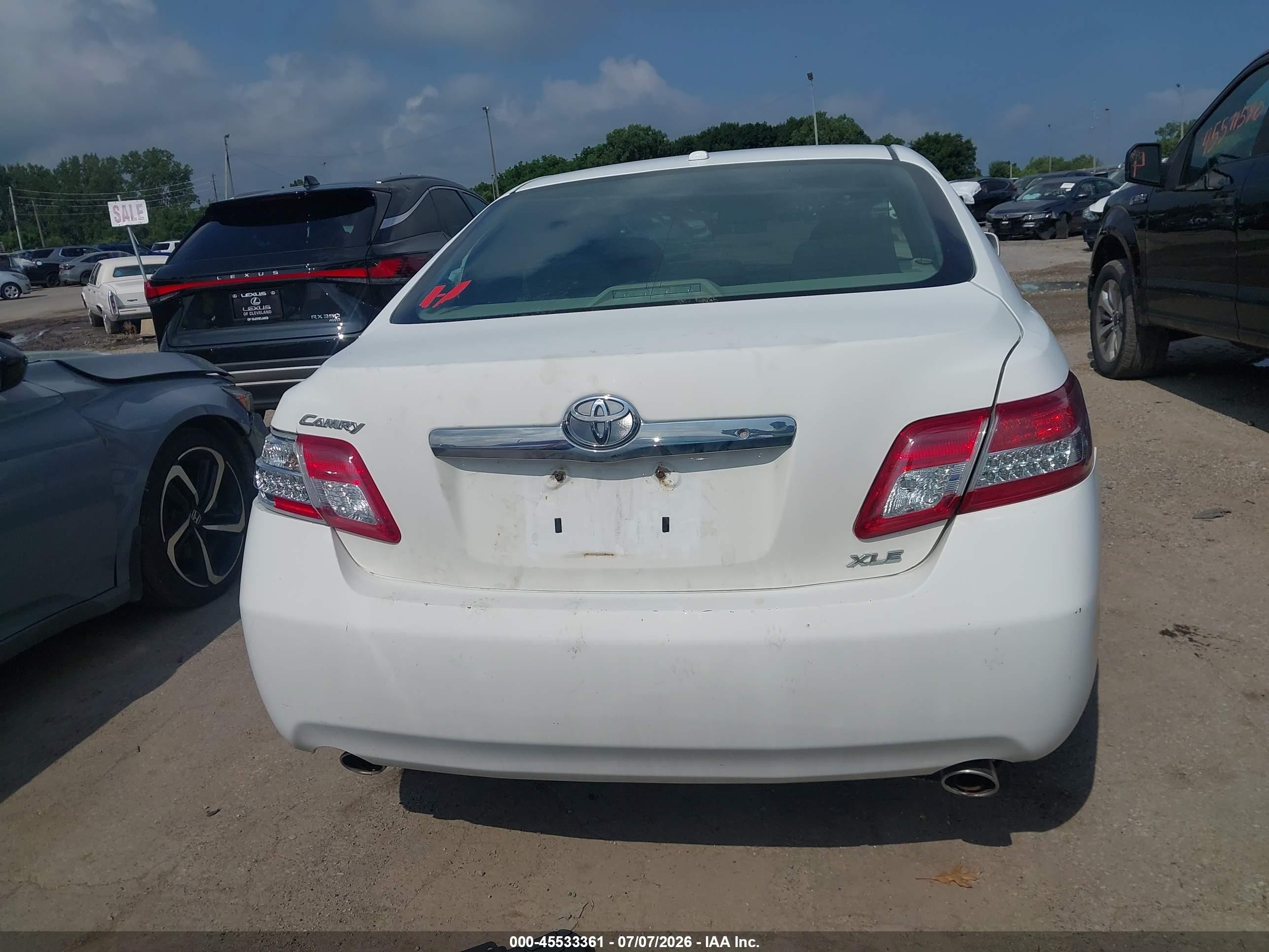 2011 Toyota Camry Xle V6 Белый vin: 4T1BK3EK3BU610352
