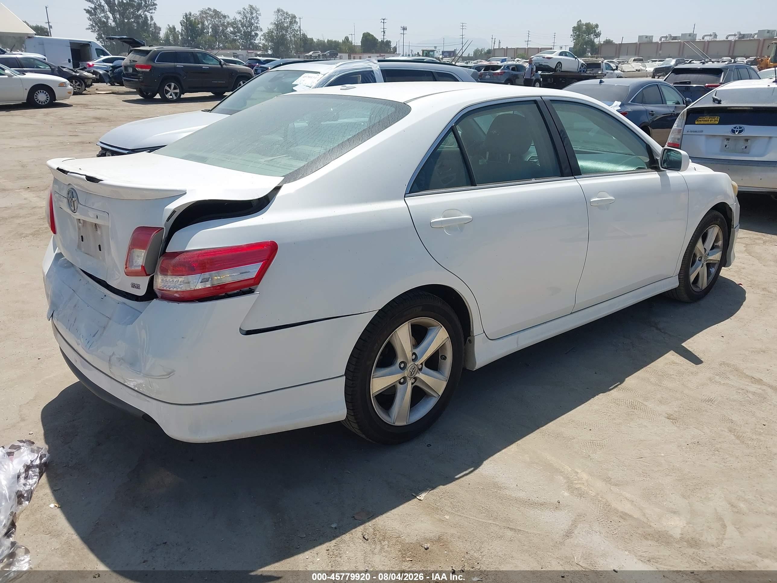 2010 Toyota Camry Se V6 Белый vin: 4T1BK3EK4AU607250