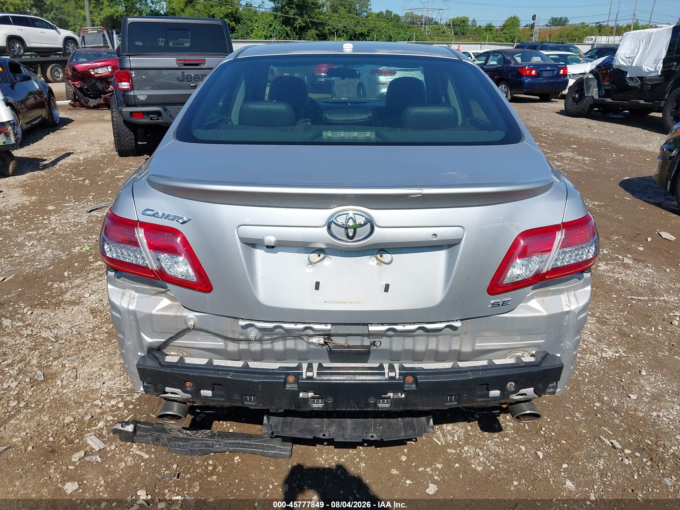 2011 Toyota Camry Se V6 Серебряный vin: 4T1BK3EK4BU617052