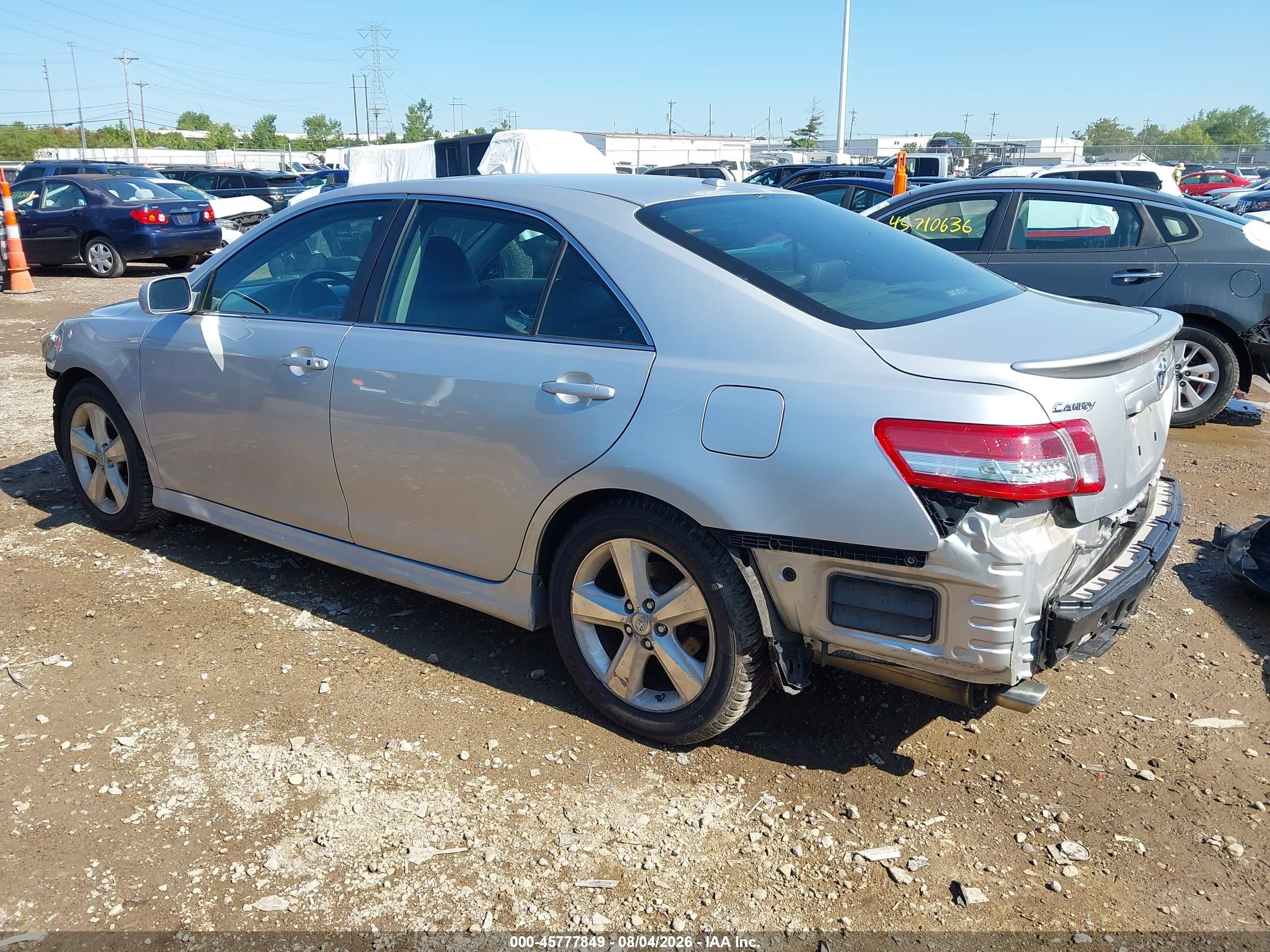 2011 Toyota Camry Se V6 Серебряный vin: 4T1BK3EK4BU617052