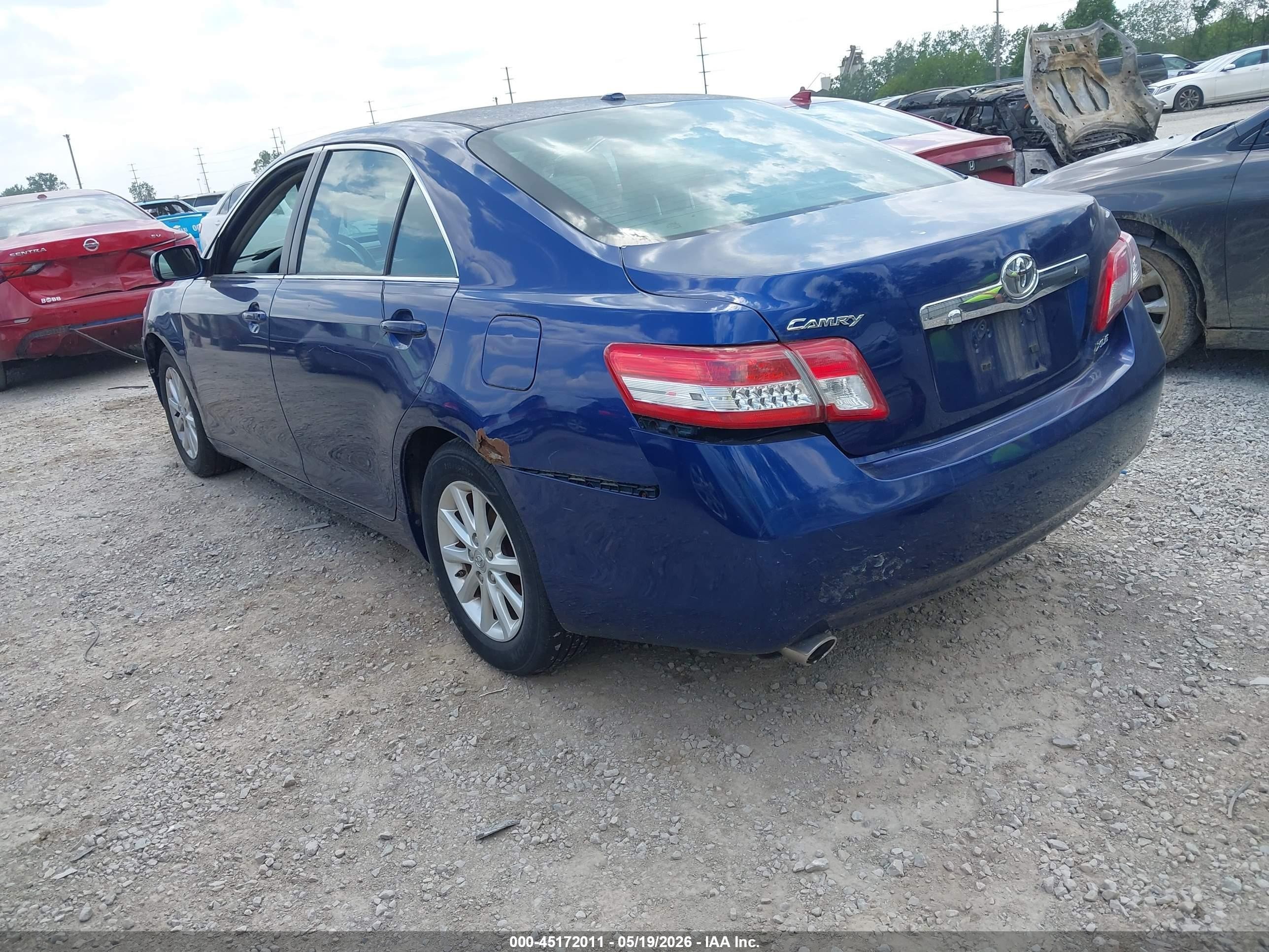 2011 Toyota Camry Xle V6 Blue vin: 4T1BK3EK4BU621831