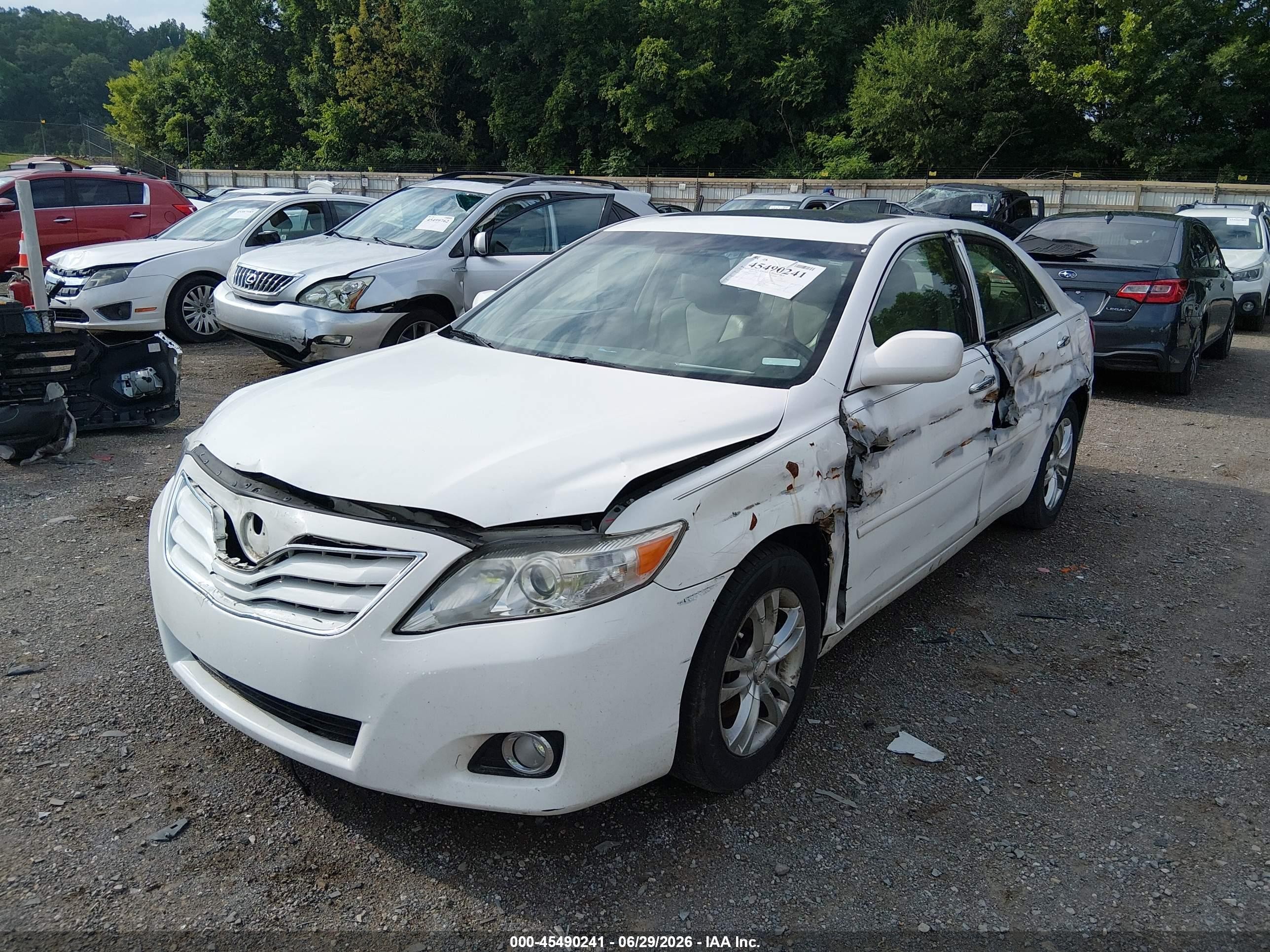 2011 Toyota Camry Xle V6 White vin: 4T1BK3EK4BU629234