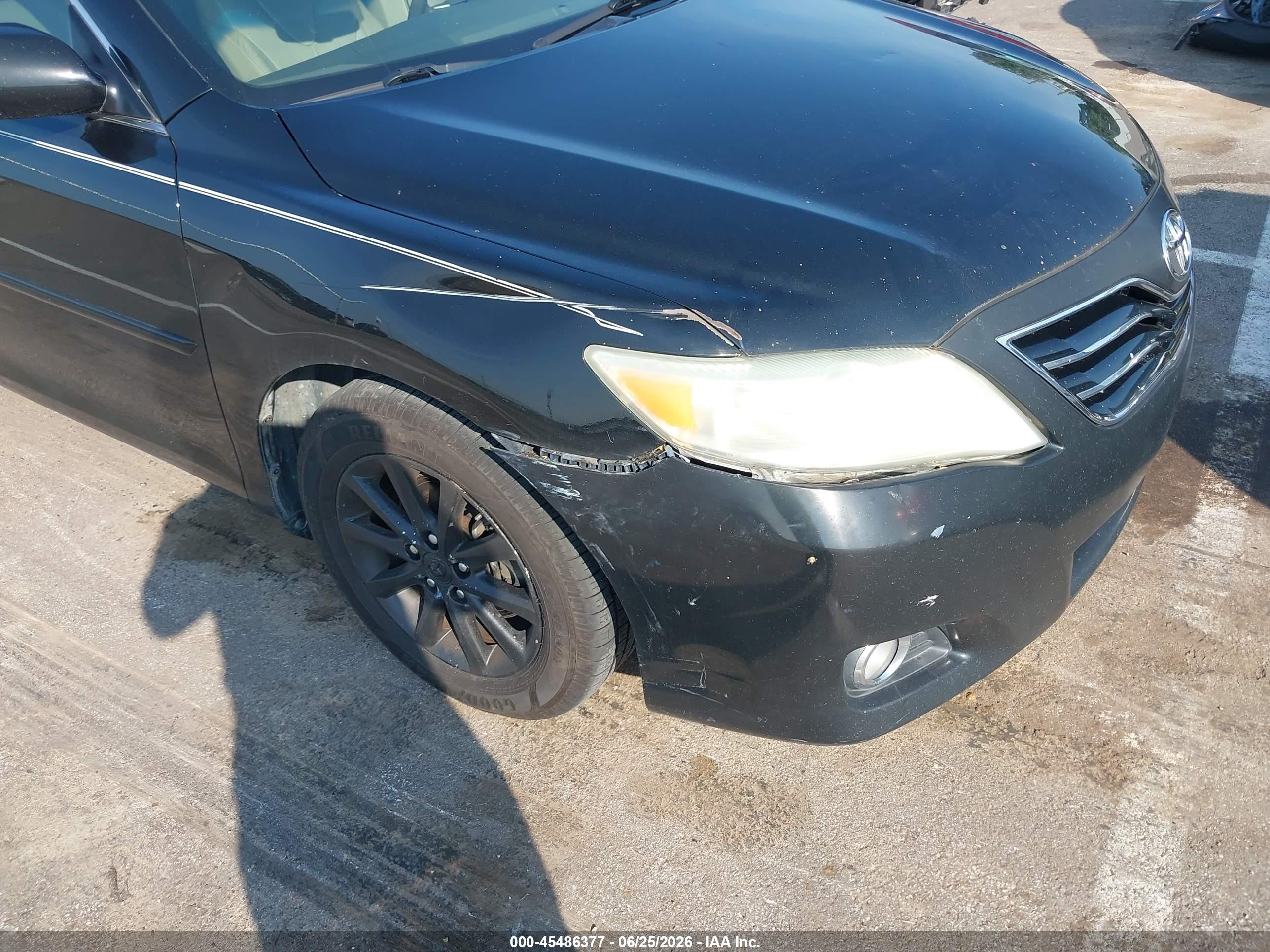 2010 Toyota Camry Xle V6 Black vin: 4T1BK3EK5AU112359