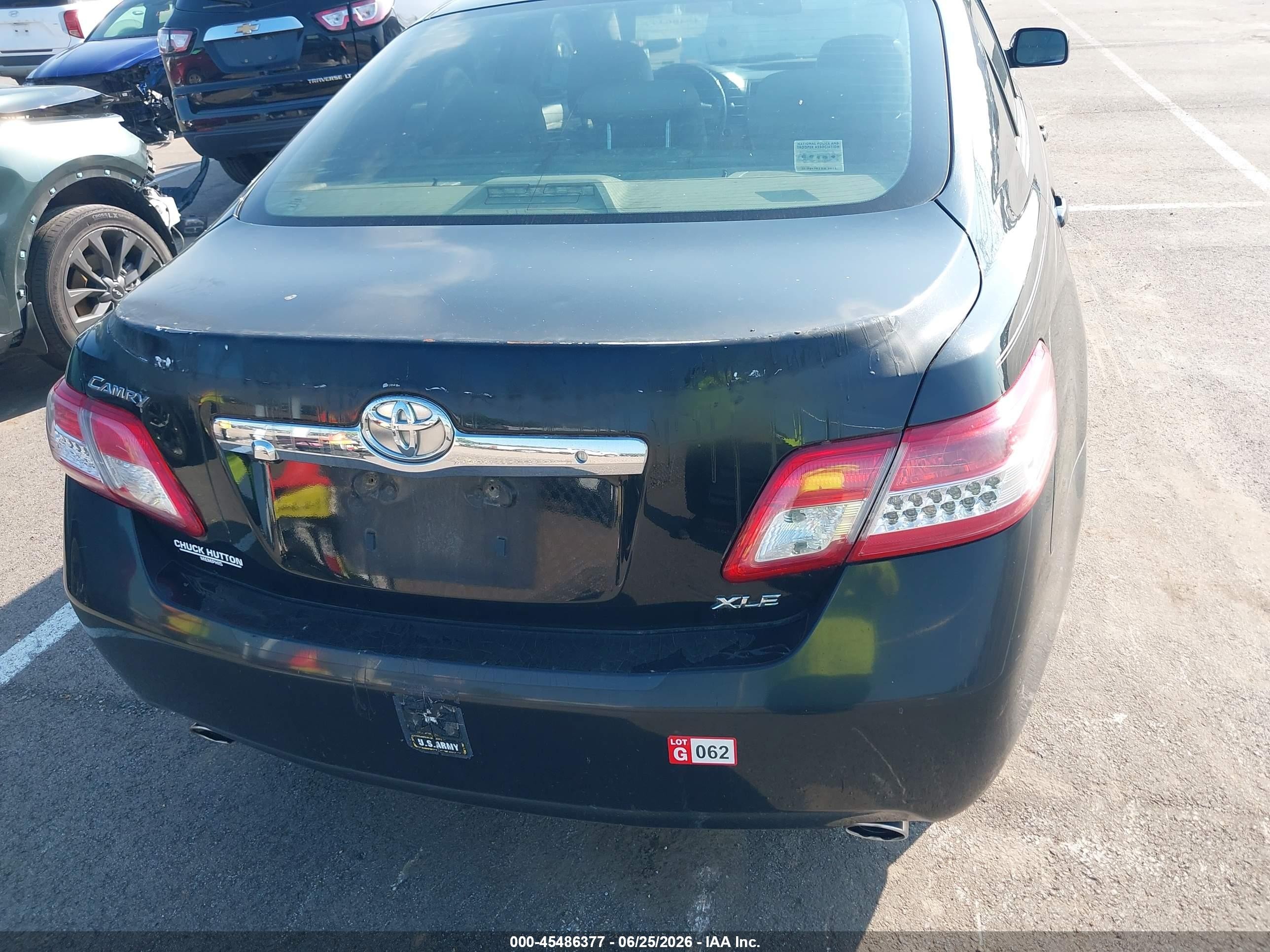 2010 Toyota Camry Xle V6 Black vin: 4T1BK3EK5AU112359
