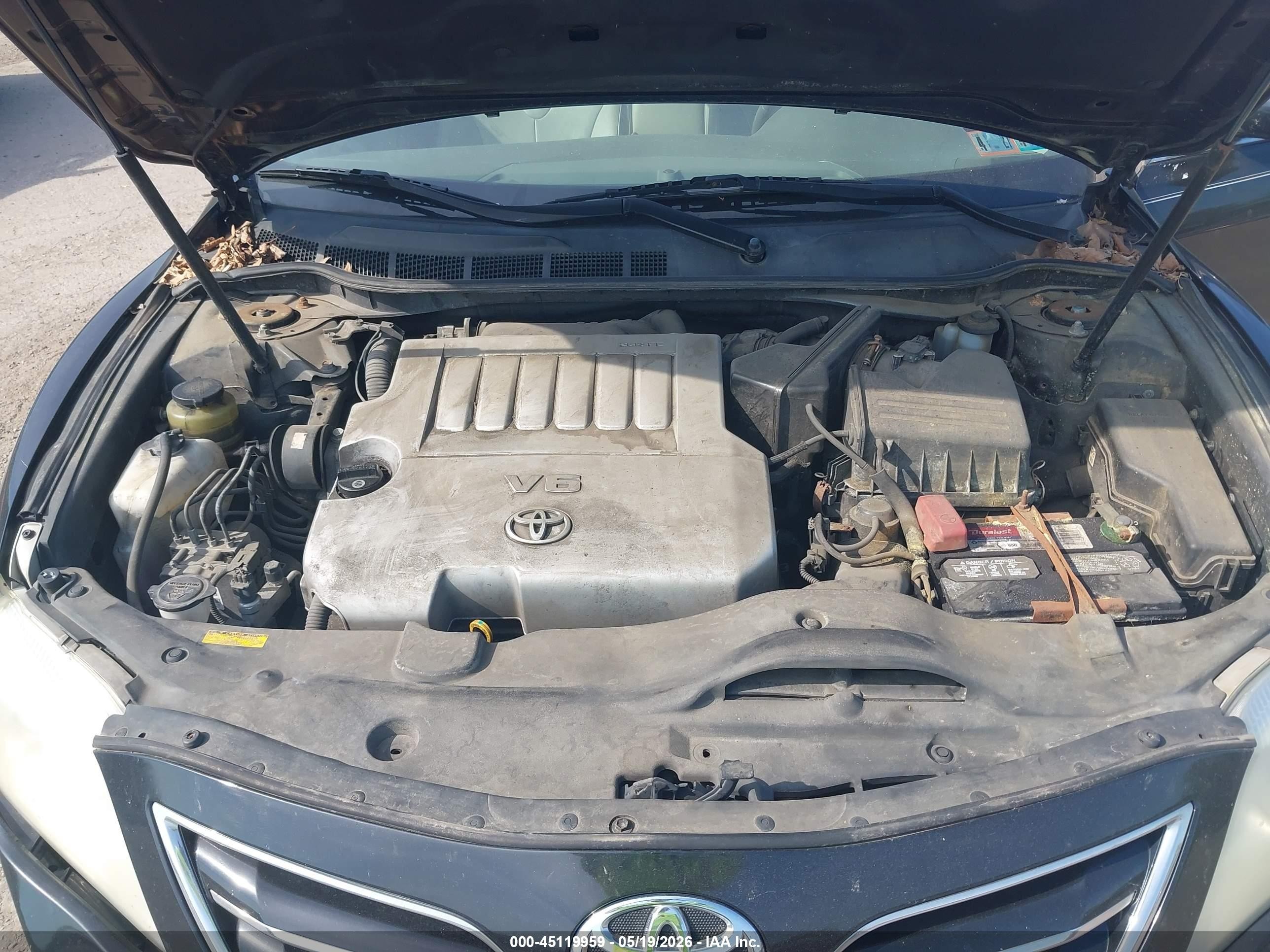 2010 Toyota Camry Xle V6 Black vin: 4T1BK3EK5AU114497