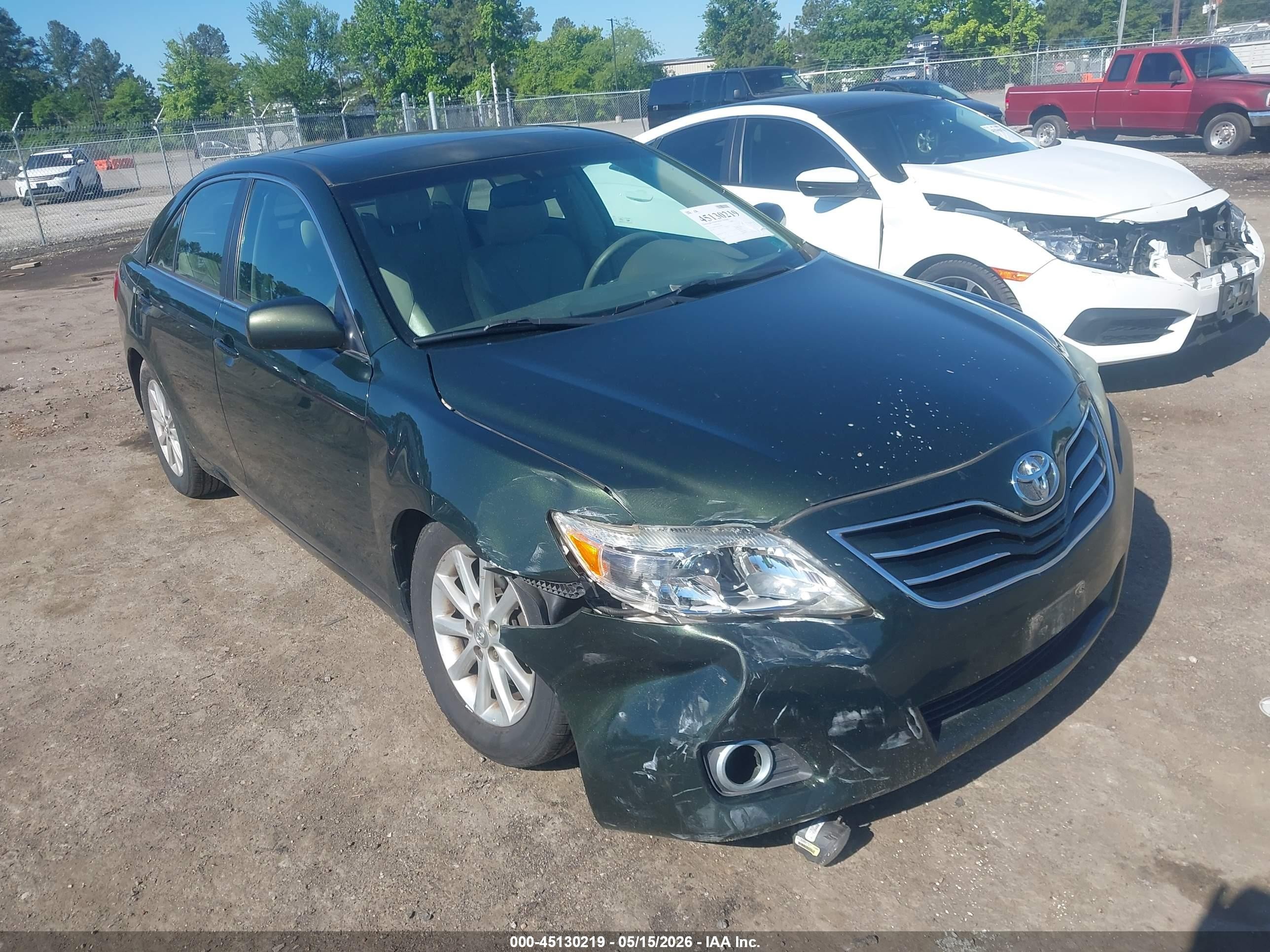 2011 Toyota Camry Xle V6 Green vin: 4T1BK3EK5BU620851