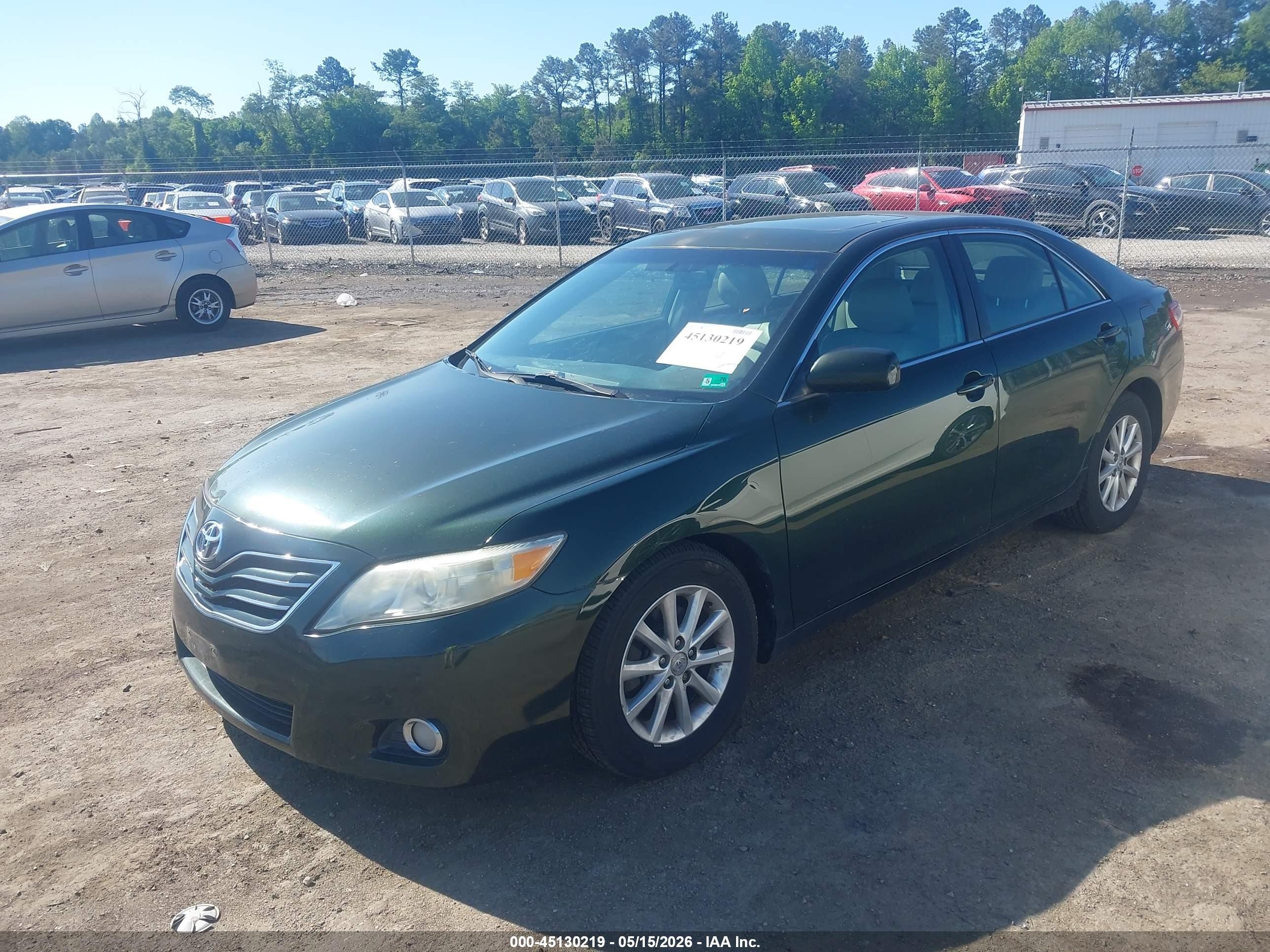 2011 Toyota Camry Xle V6 Green vin: 4T1BK3EK5BU620851