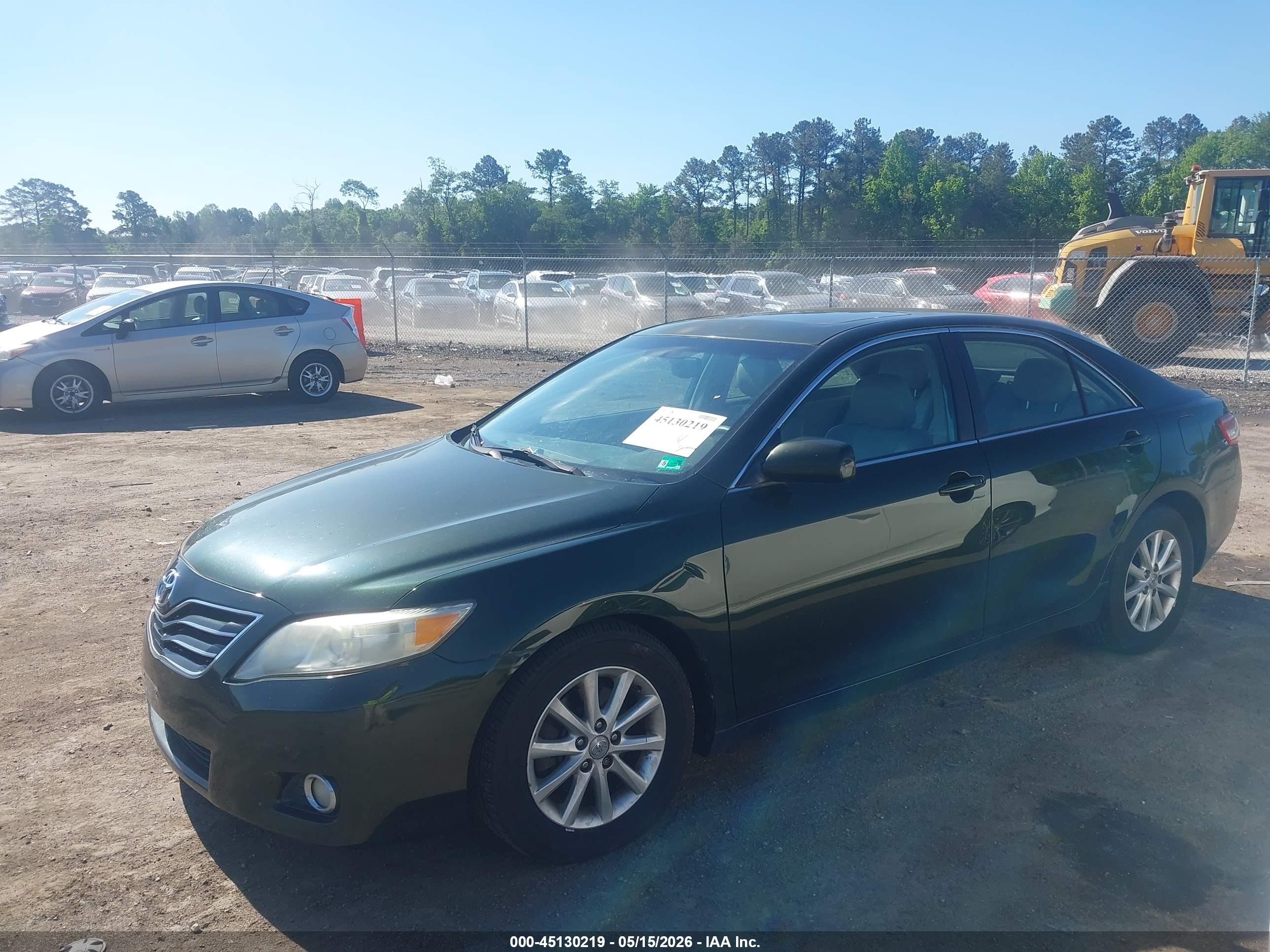 2011 Toyota Camry Xle V6 Green vin: 4T1BK3EK5BU620851