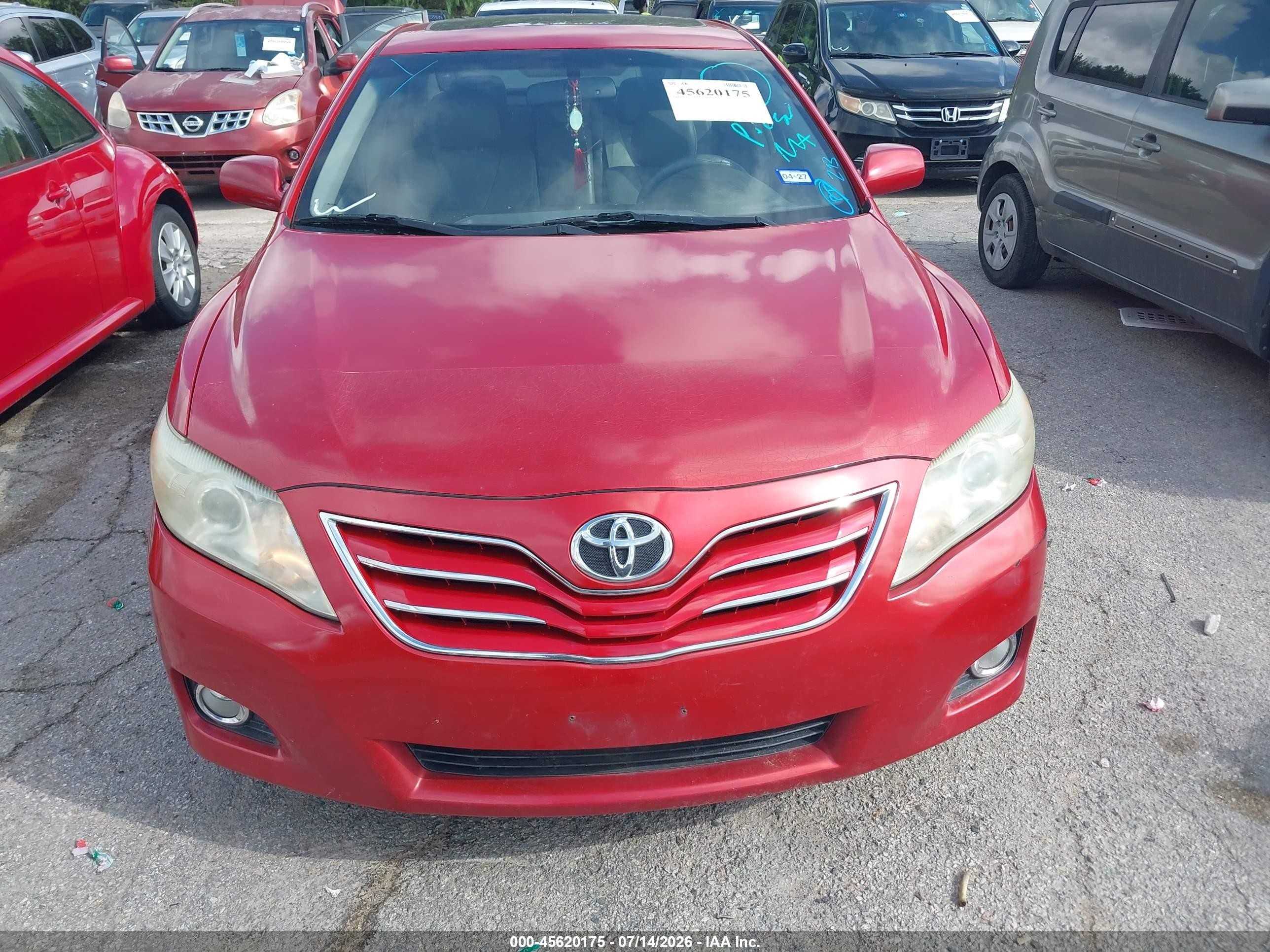 2011 Toyota Camry Xle V6 Red vin: 4T1BK3EK5BU632773