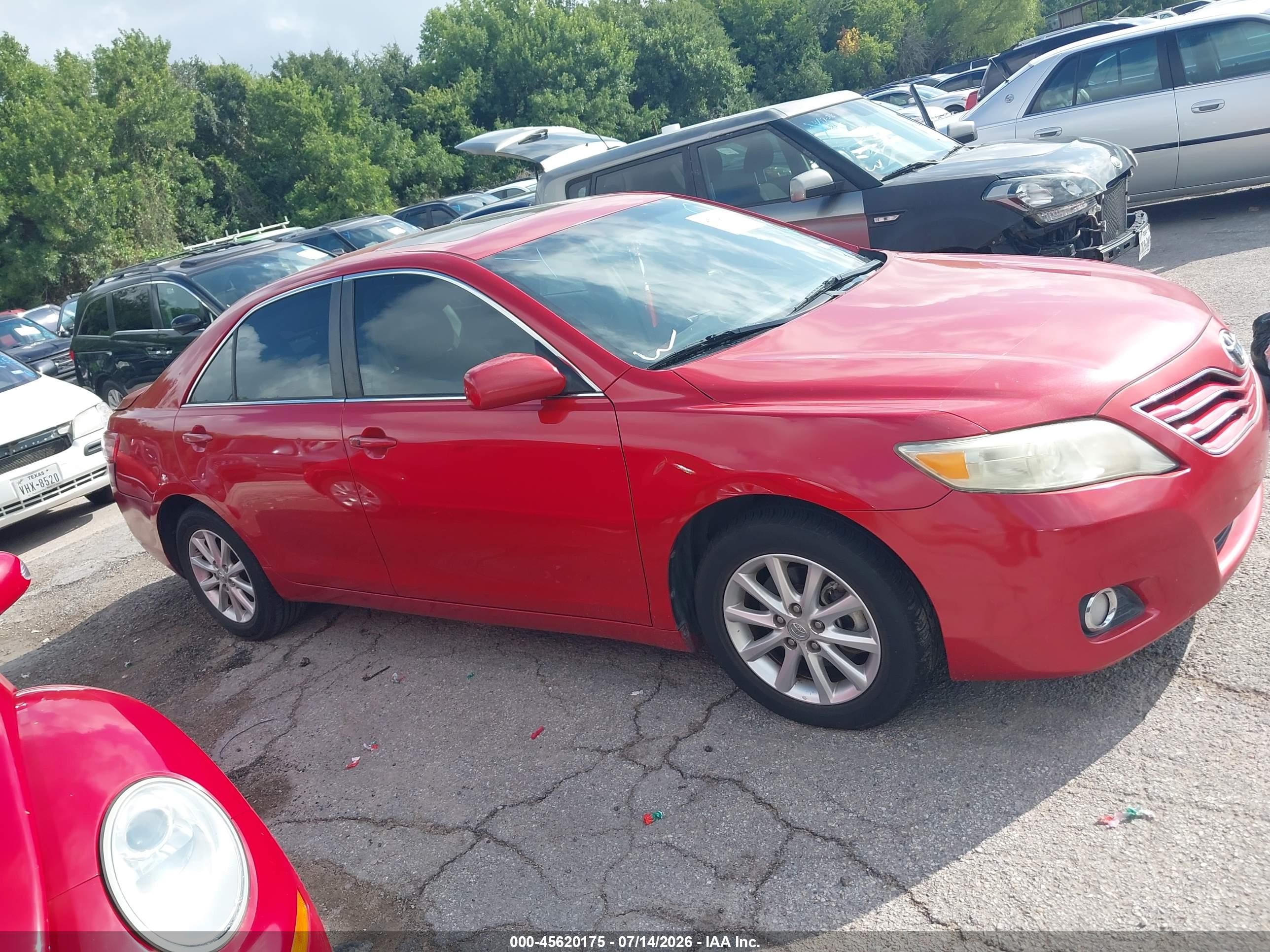 2011 Toyota Camry Xle V6 Red vin: 4T1BK3EK5BU632773