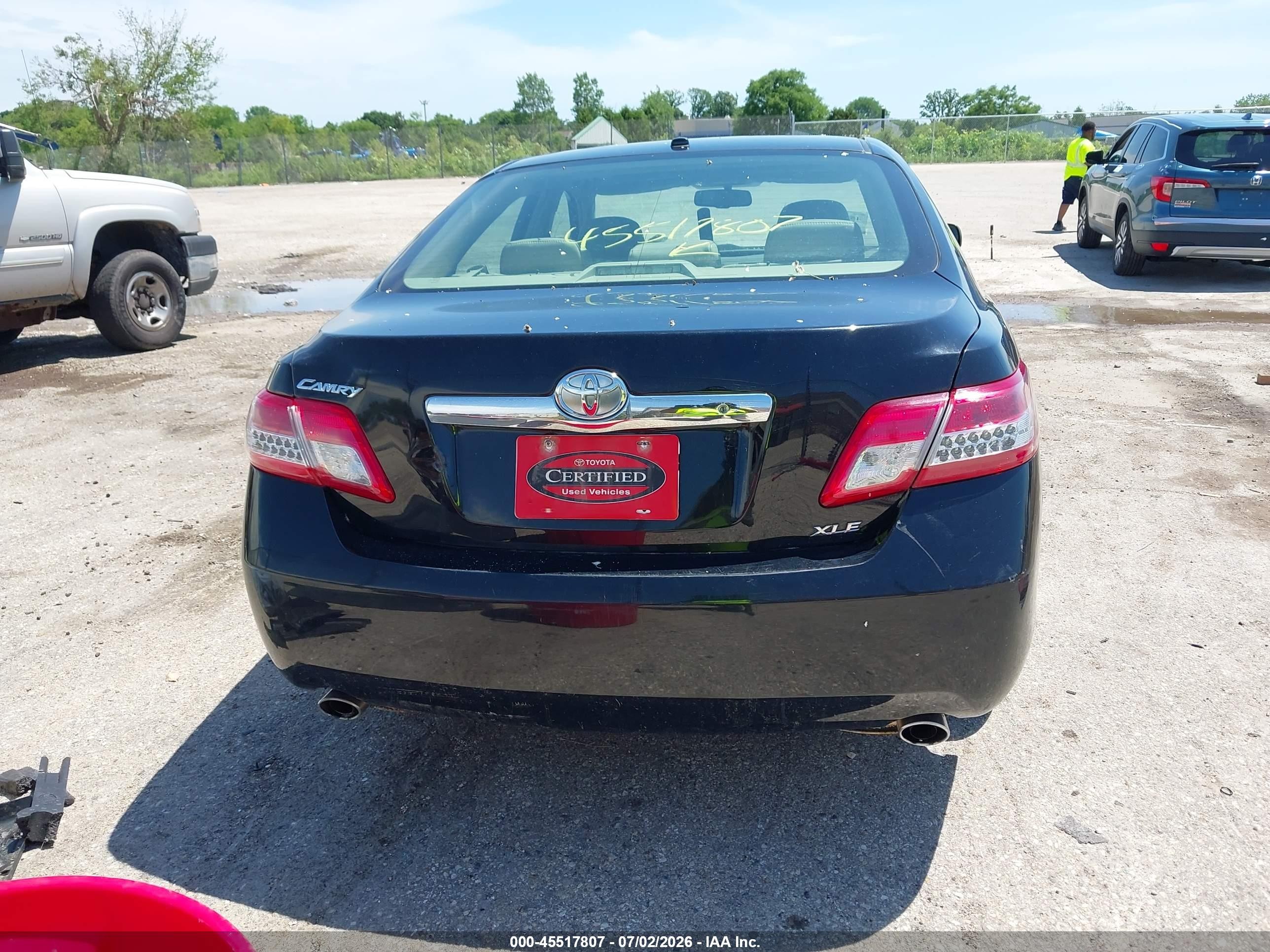 2011 Toyota Camry Xle V6 Black vin: 4T1BK3EK6BU119788