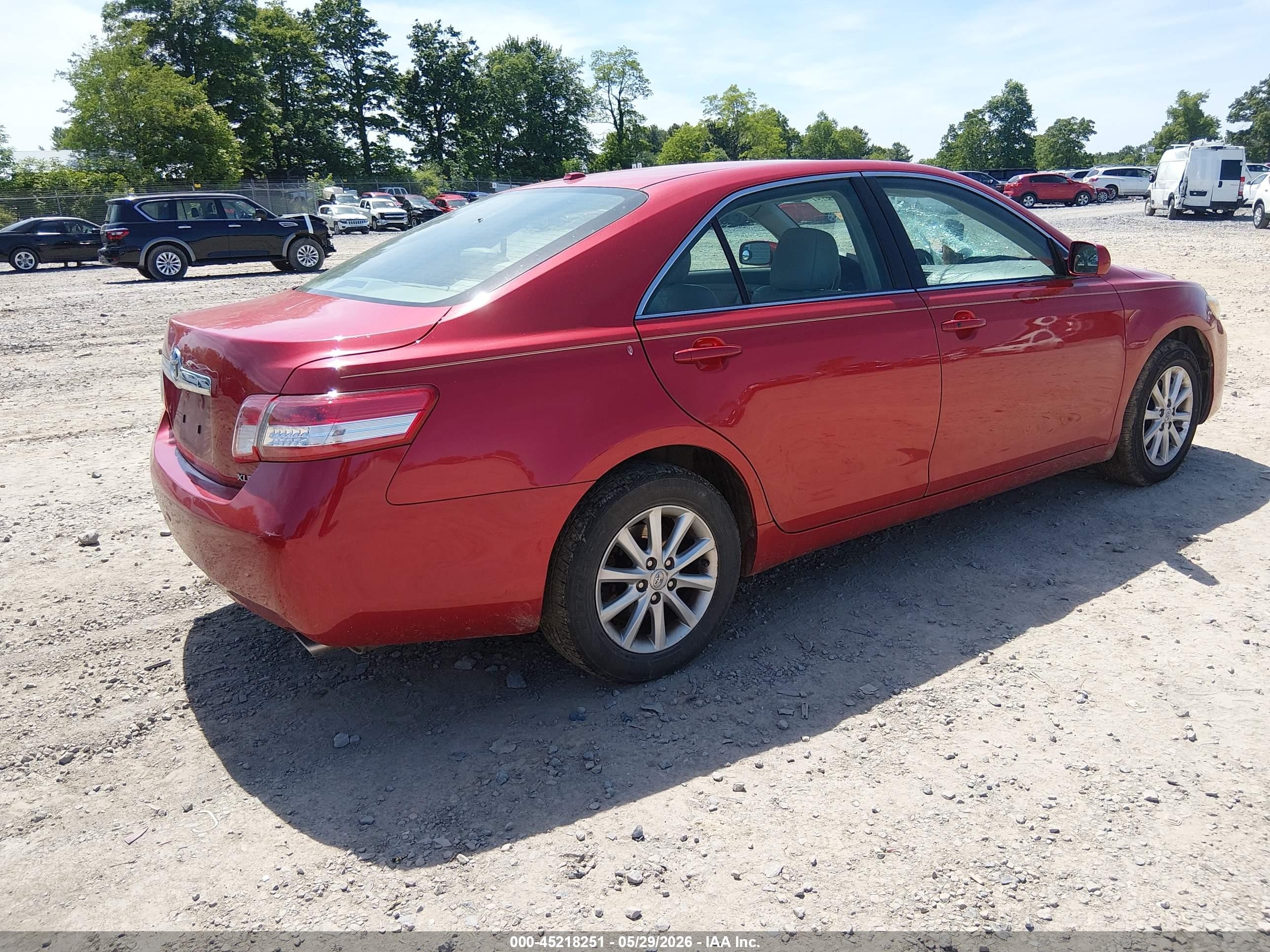 2011 Toyota Camry Xle V6 Red vin: 4T1BK3EK6BU618929