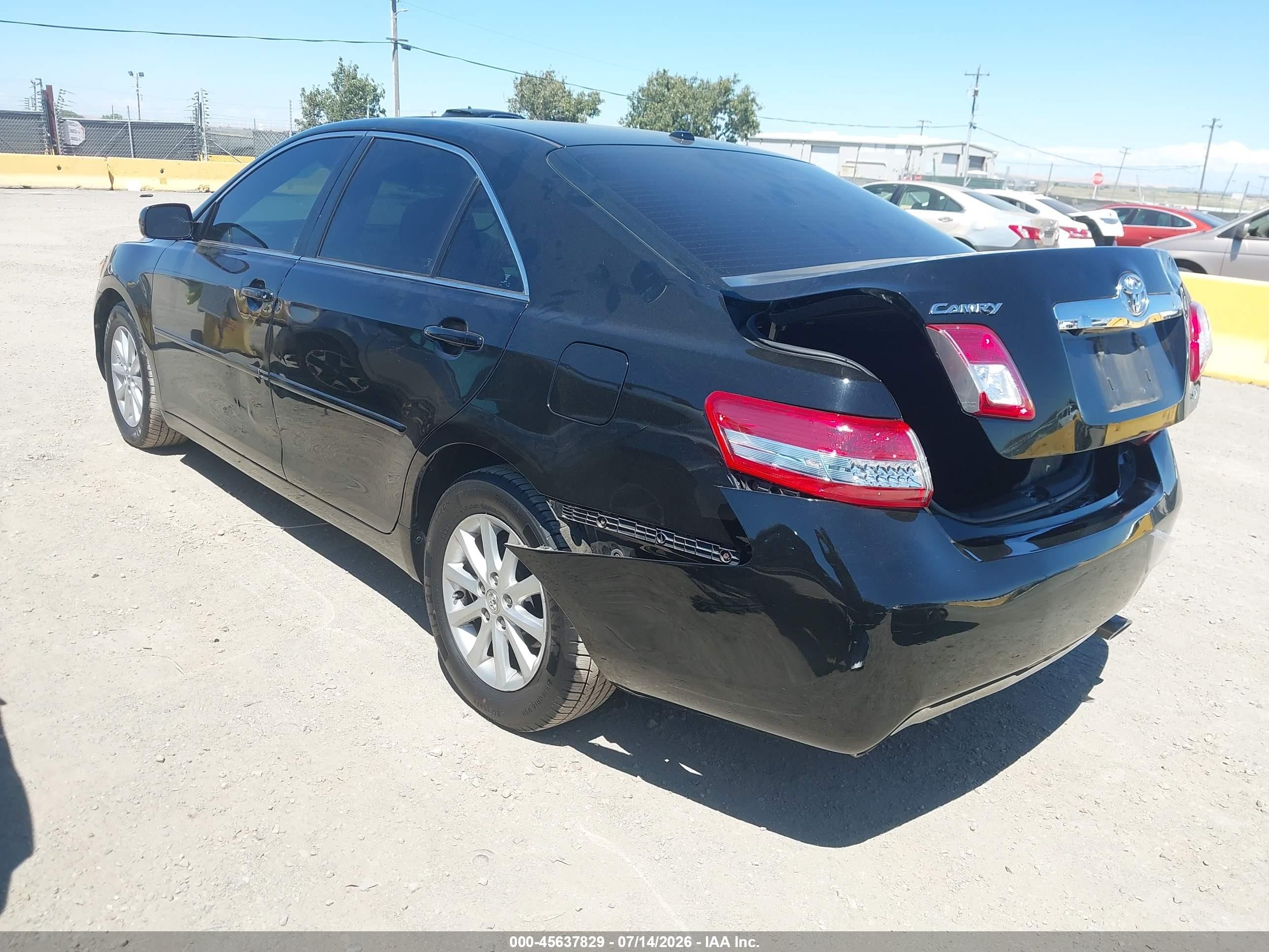 2010 Toyota Camry Xle V6 Black vin: 4T1BK3EK7AU110628