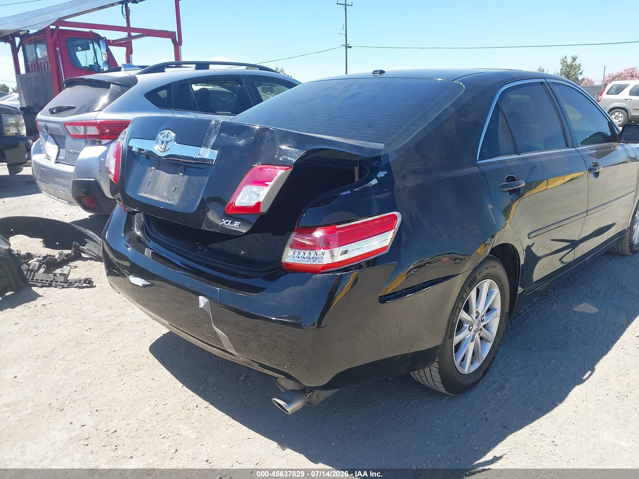 2010 Toyota Camry Xle V6 Black vin: 4T1BK3EK7AU110628