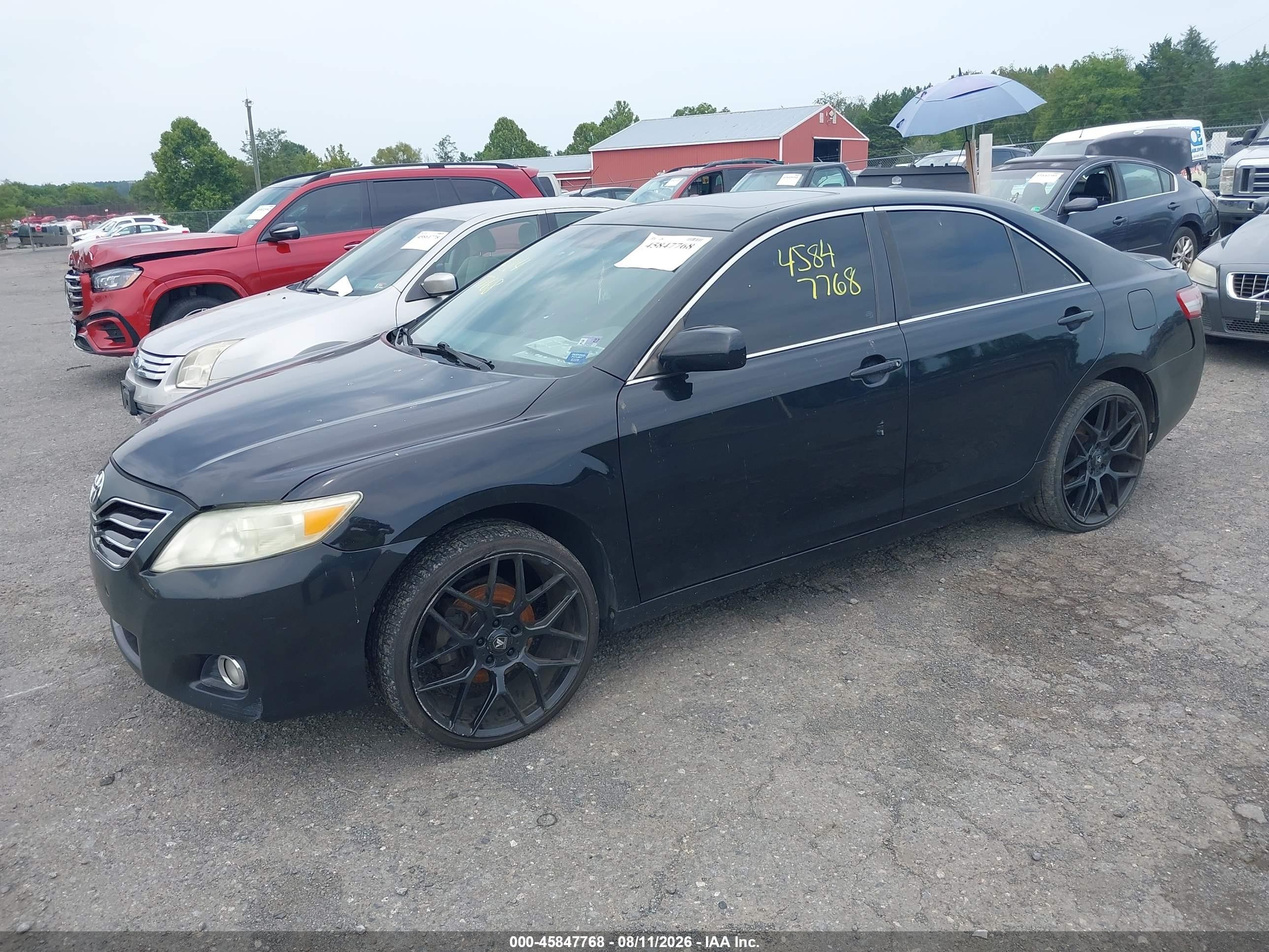 2010 Toyota Camry Xle V6 Black vin: 4T1BK3EK7AU598639