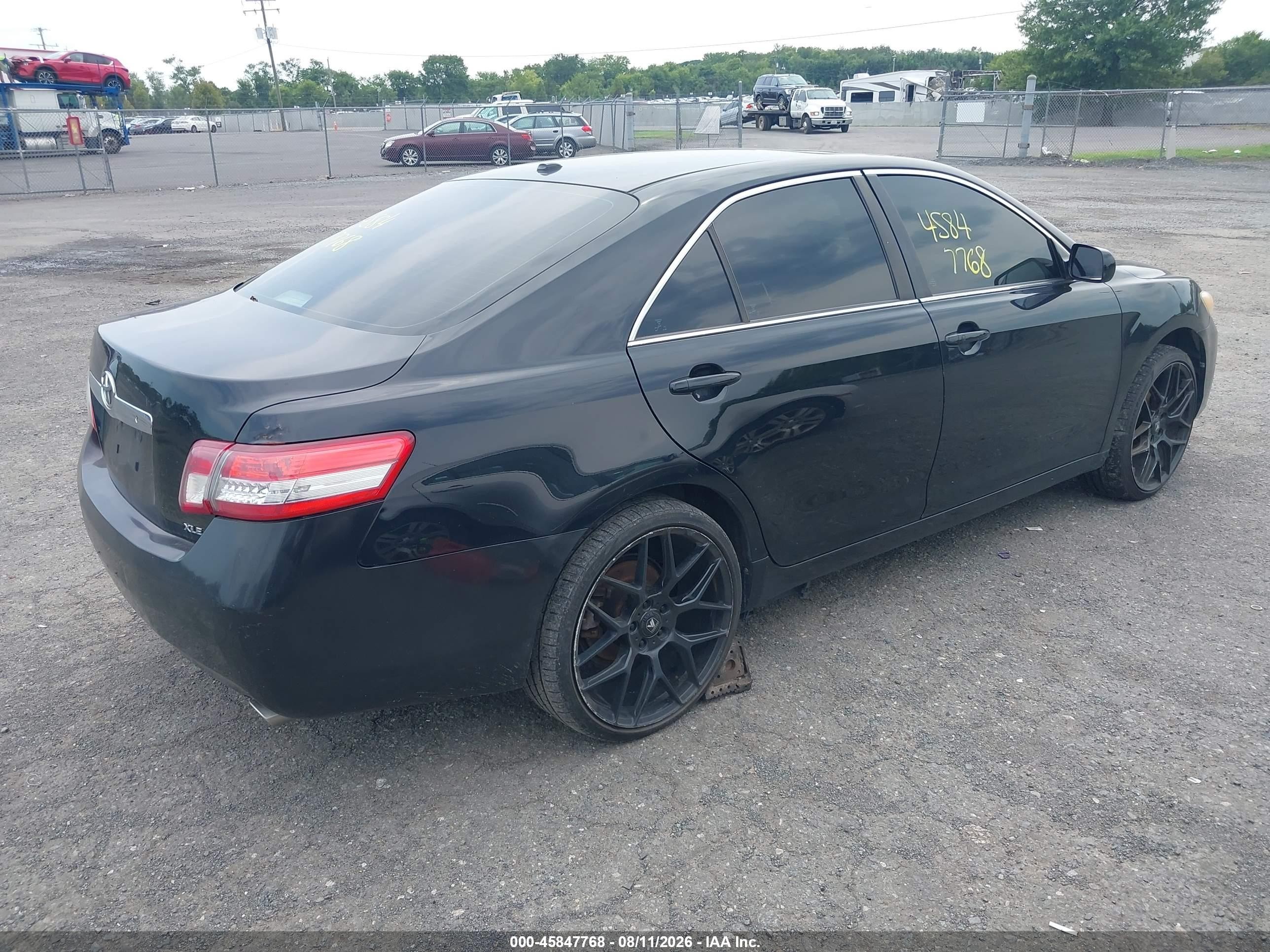 2010 Toyota Camry Xle V6 Black vin: 4T1BK3EK7AU598639