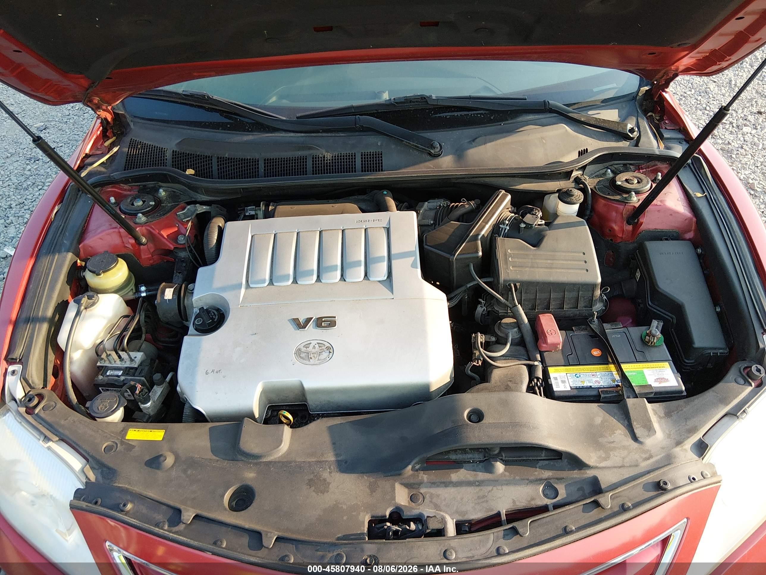2010 Toyota Camry Le V6 Red vin: 4T1BK3EK8AU110945