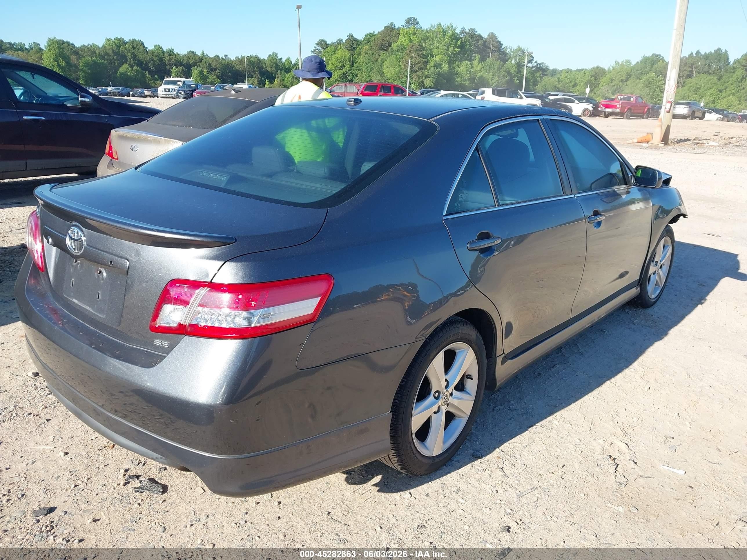 2011 Toyota Camry Se V6 Gray vin: 4T1BK3EK8BU621797