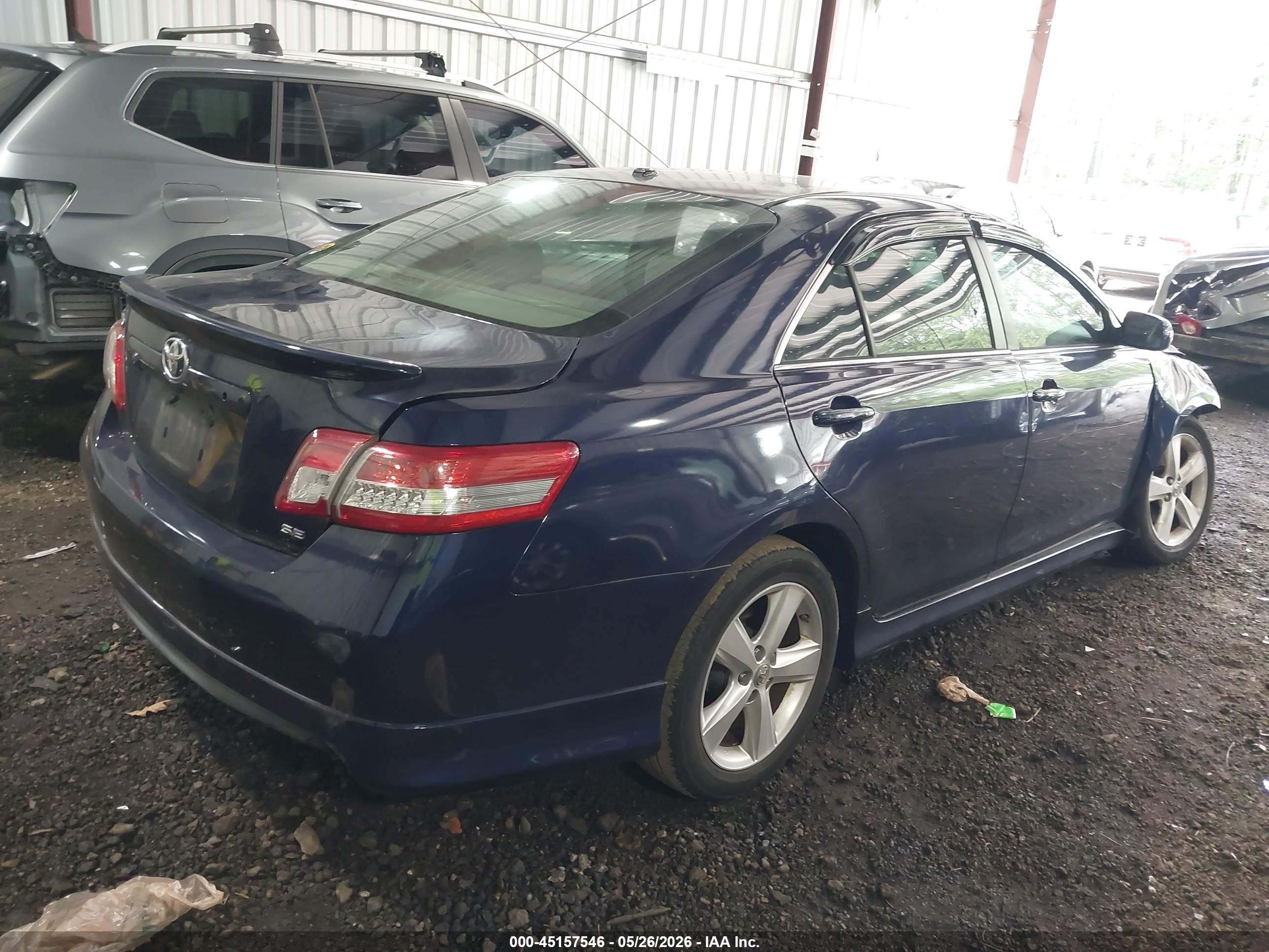 2011 Toyota Camry Se V6 Blue vin: 4T1BK3EK8BU630497