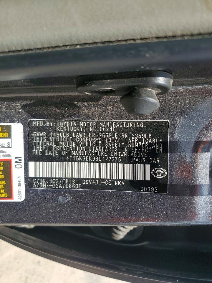 2011 Toyota Camry Le V6 Gray vin: 4T1BK3EK9BU122376