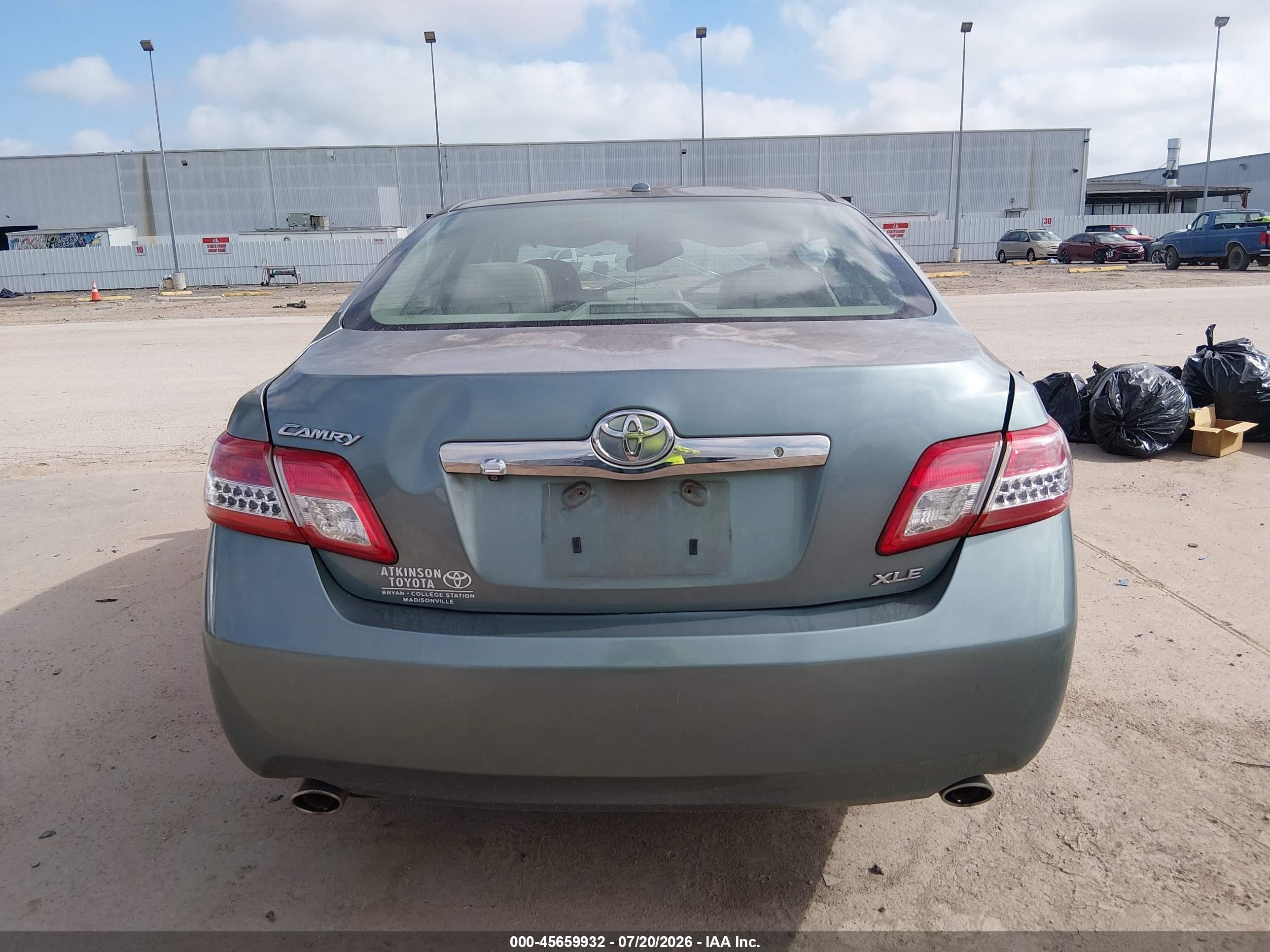 2011 Toyota Camry Xle V6 Green vin: 4T1BK3EK9BU621503