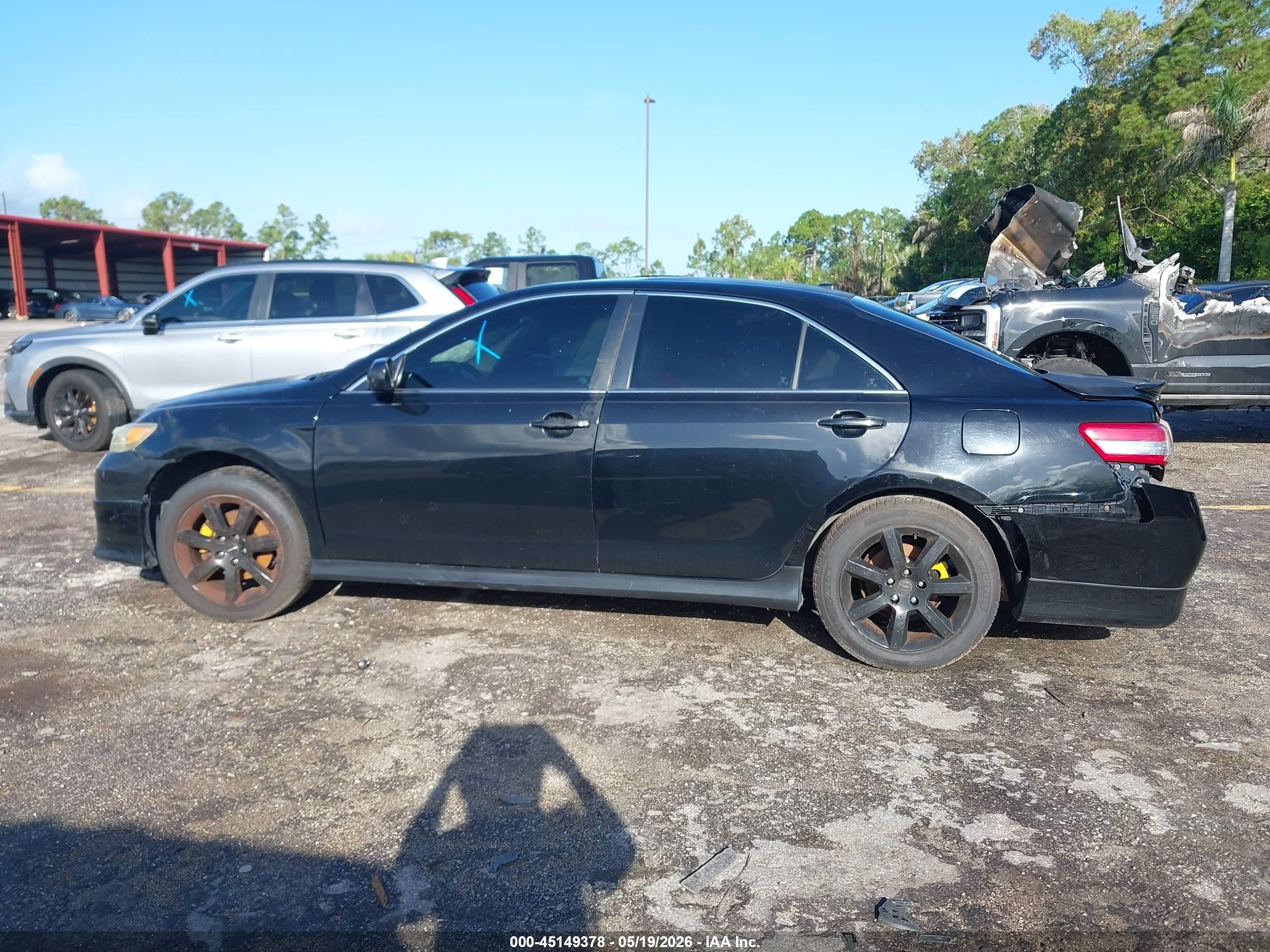 2011 Toyota Camry Se V6 Black vin: 4T1BK3EK9BU623543