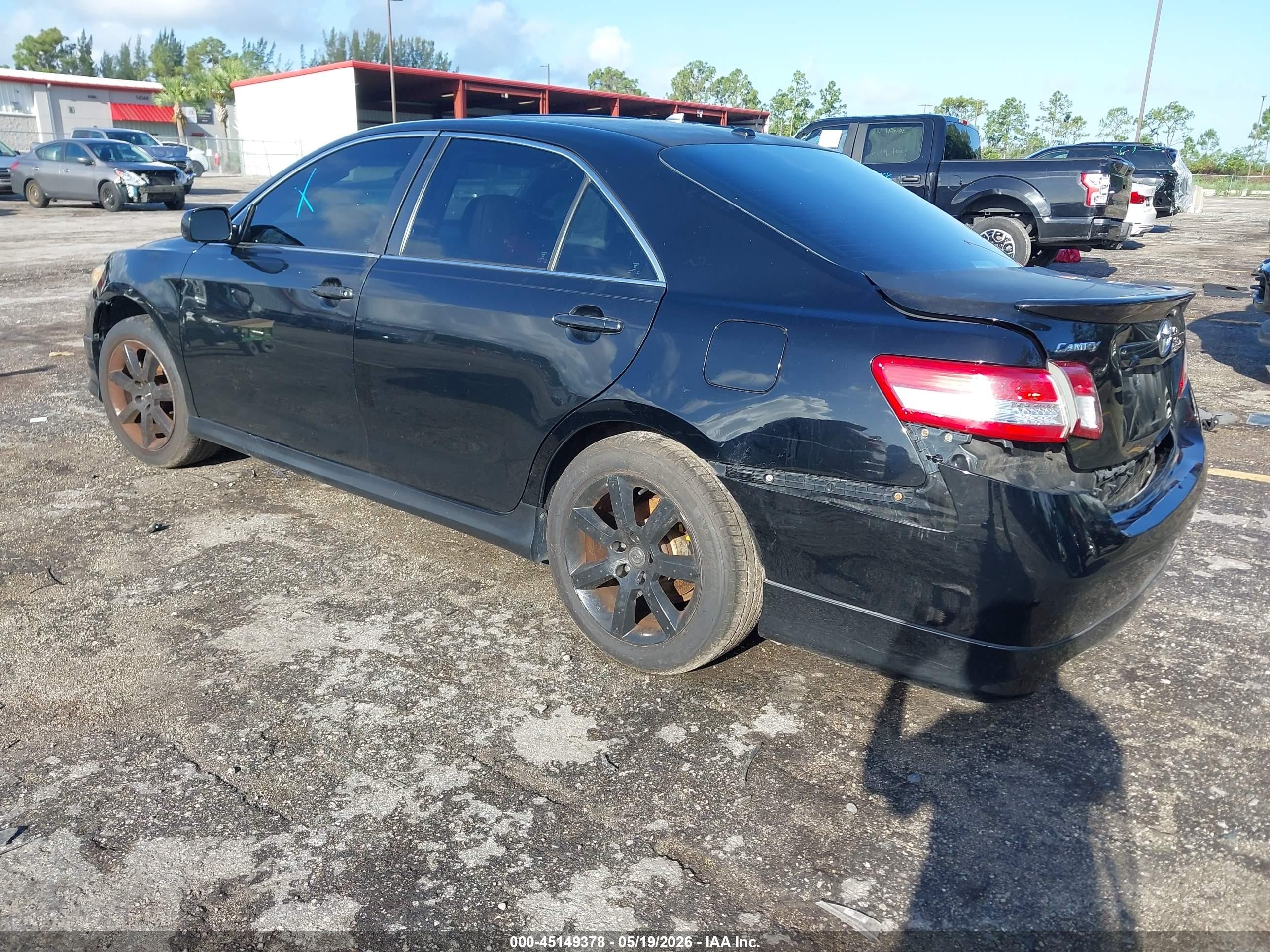 2011 Toyota Camry Se V6 Black vin: 4T1BK3EK9BU623543