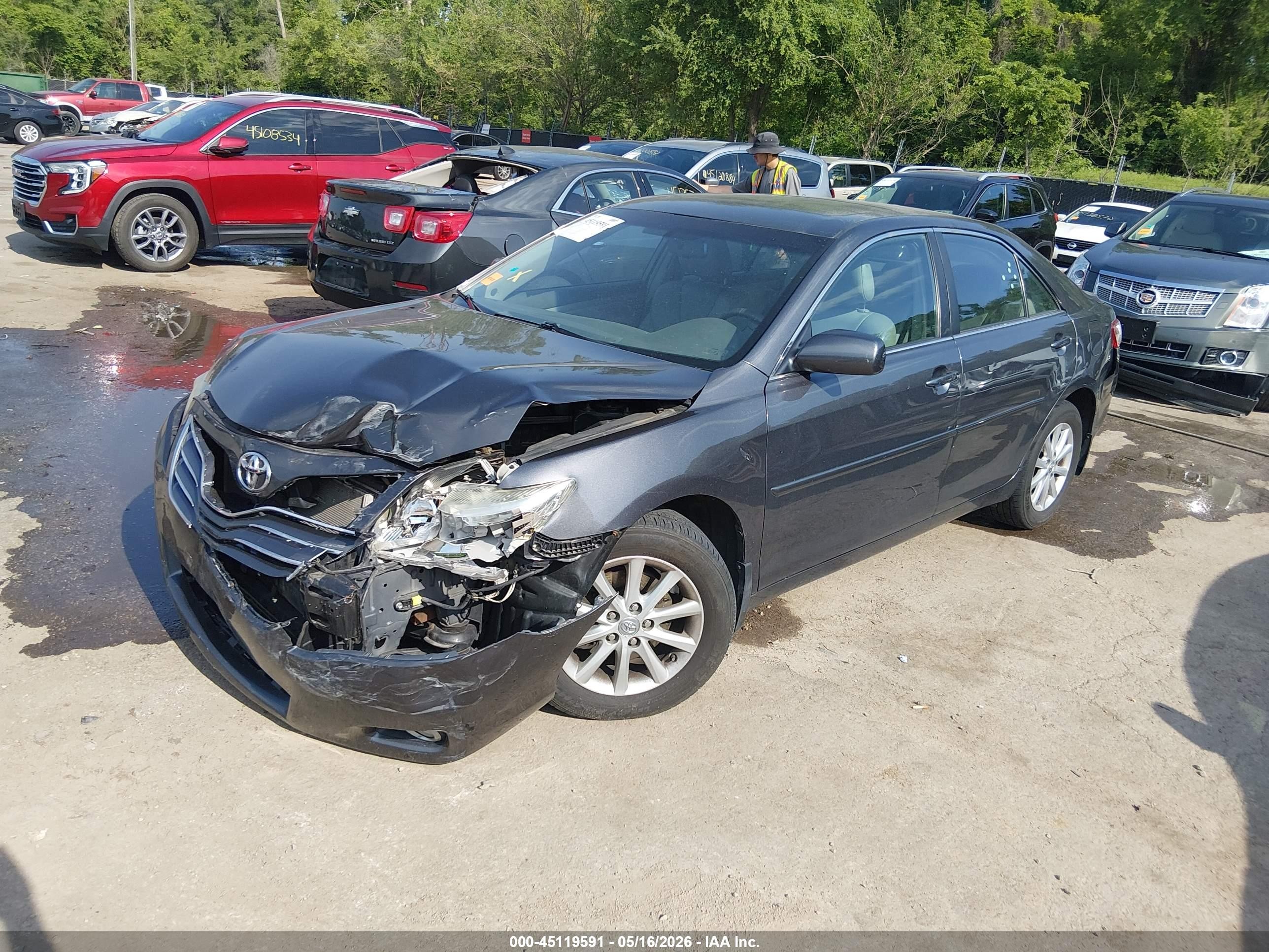 2011 Toyota Camry Xle V6 Gray vin: 4T1BK3EK9BU624465