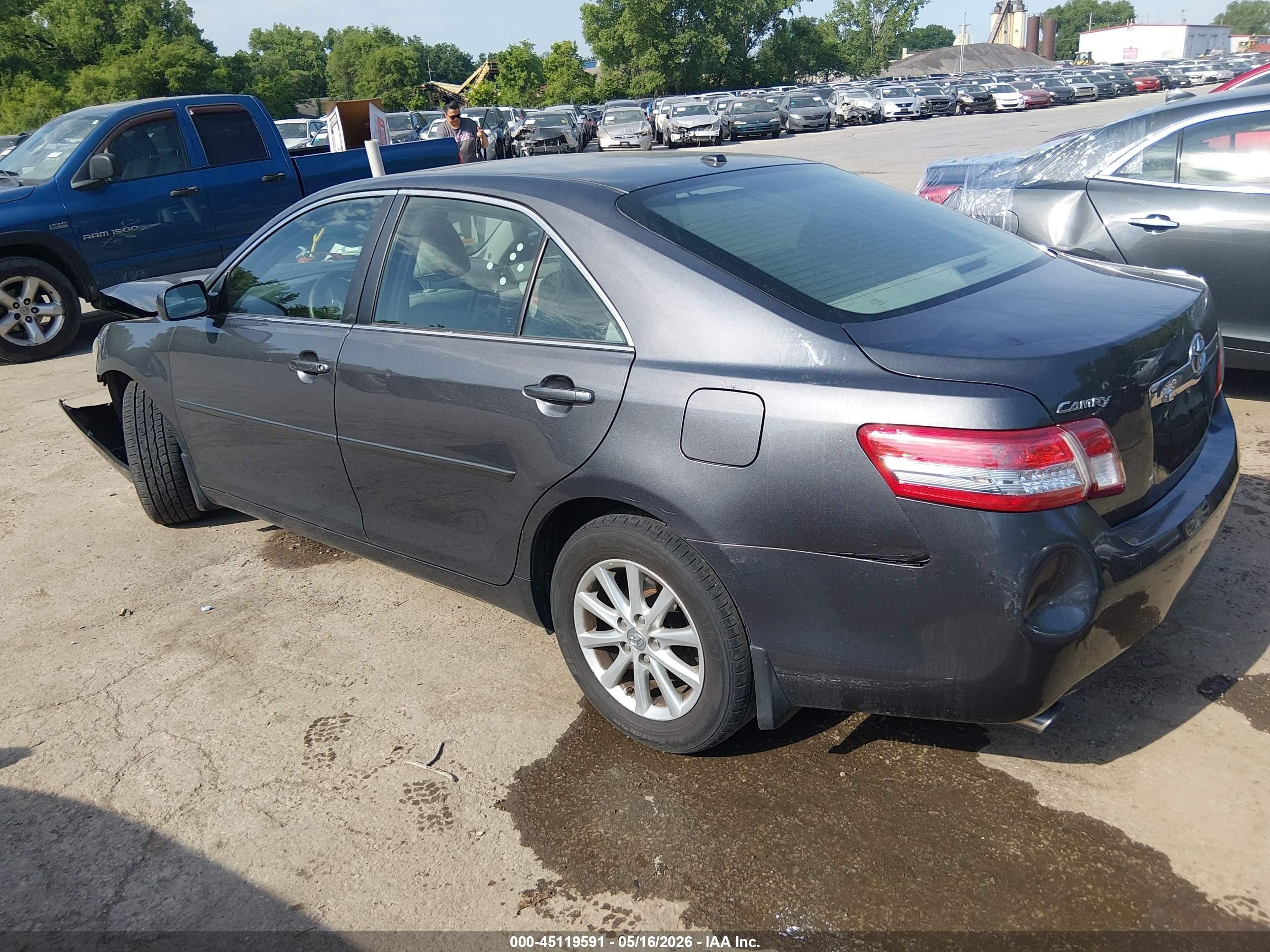 2011 Toyota Camry Xle V6 Gray vin: 4T1BK3EK9BU624465