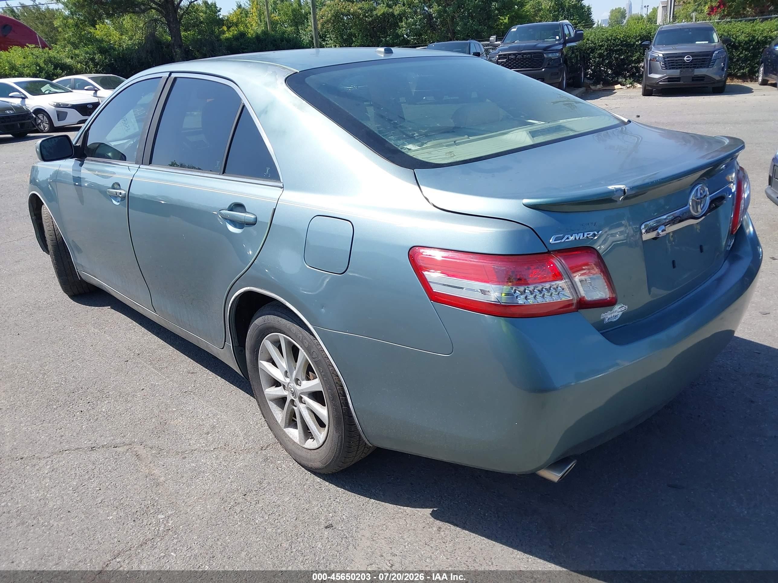 2010 Toyota Camry Xle V6 Light Blue vin: 4T1BK3EKXAU600125